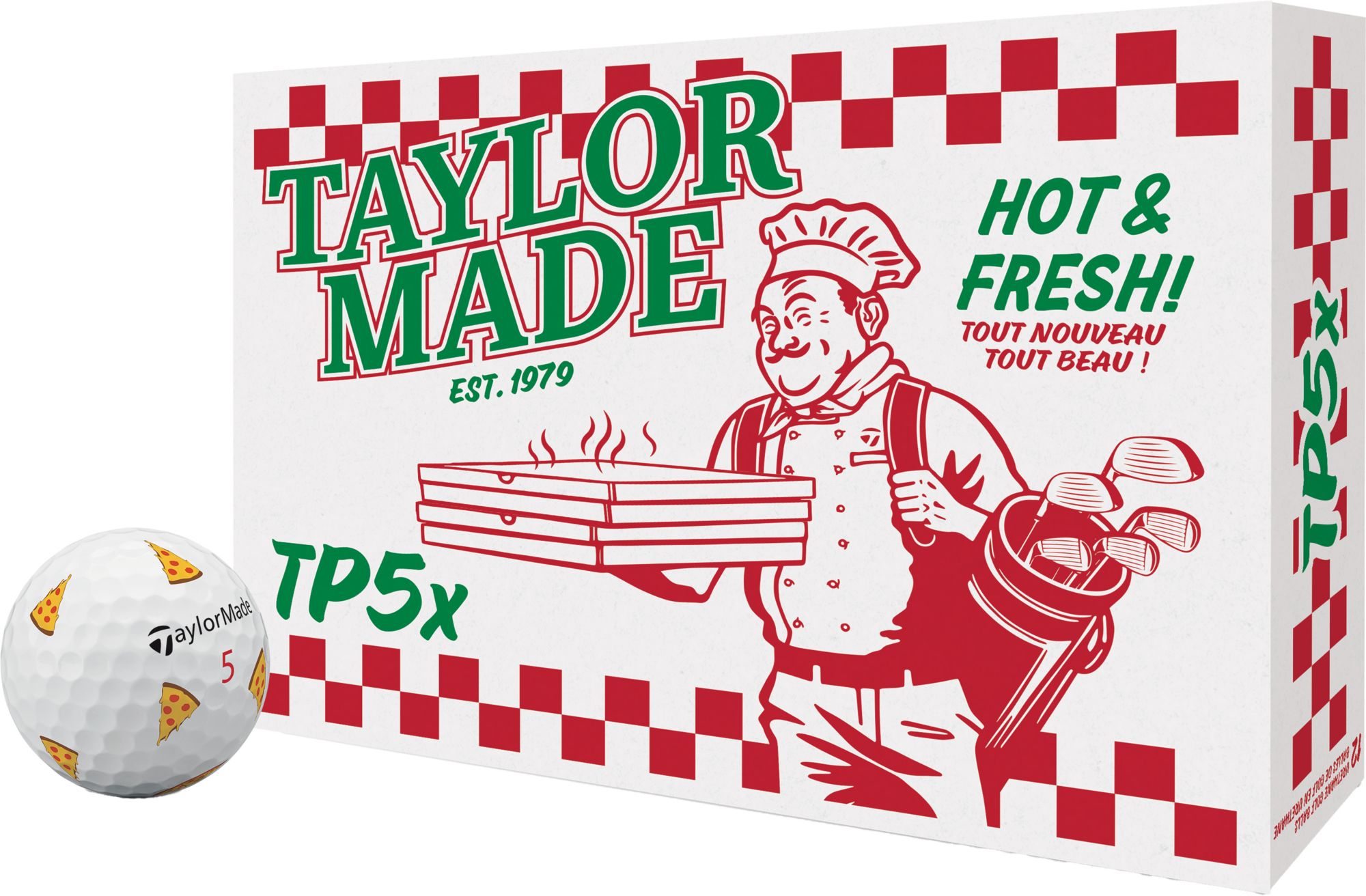 TaylorMade Pizza Party Golf Balls and Headcovers