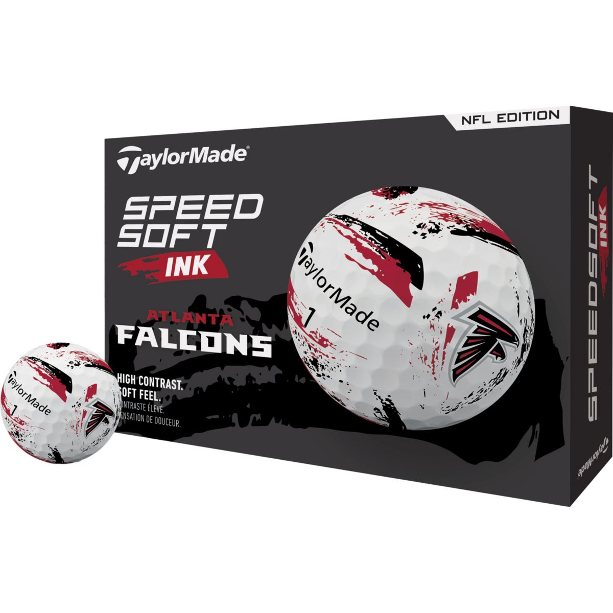 TaylorMade 2025 SpeedSoft Ink San Francisco 49ers Golf Balls