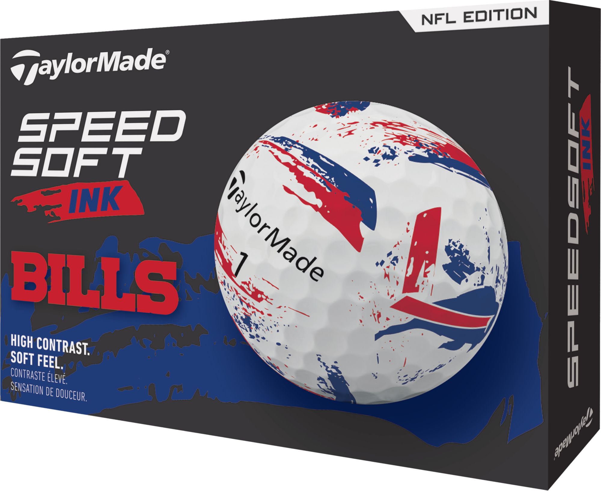 TaylorMade 2025 SpeedSoft Ink Buffalo Bills Golf Balls