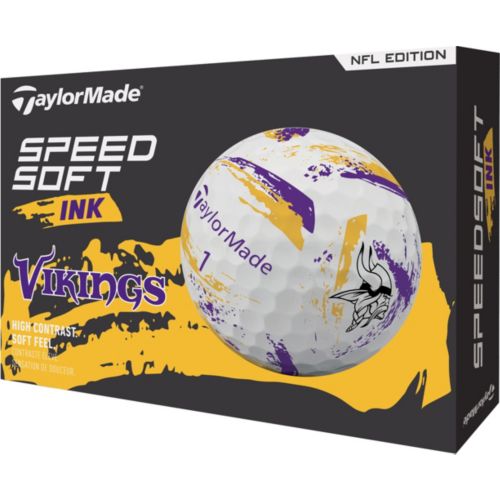 speedball TaylorMade 2025 SpeedSoft Ink Minnesota Vikings Golf Balls