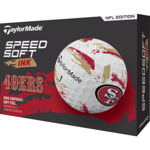 TaylorMade 2025 SpeedSoft Ink San Francisco 49ers Golf Balls