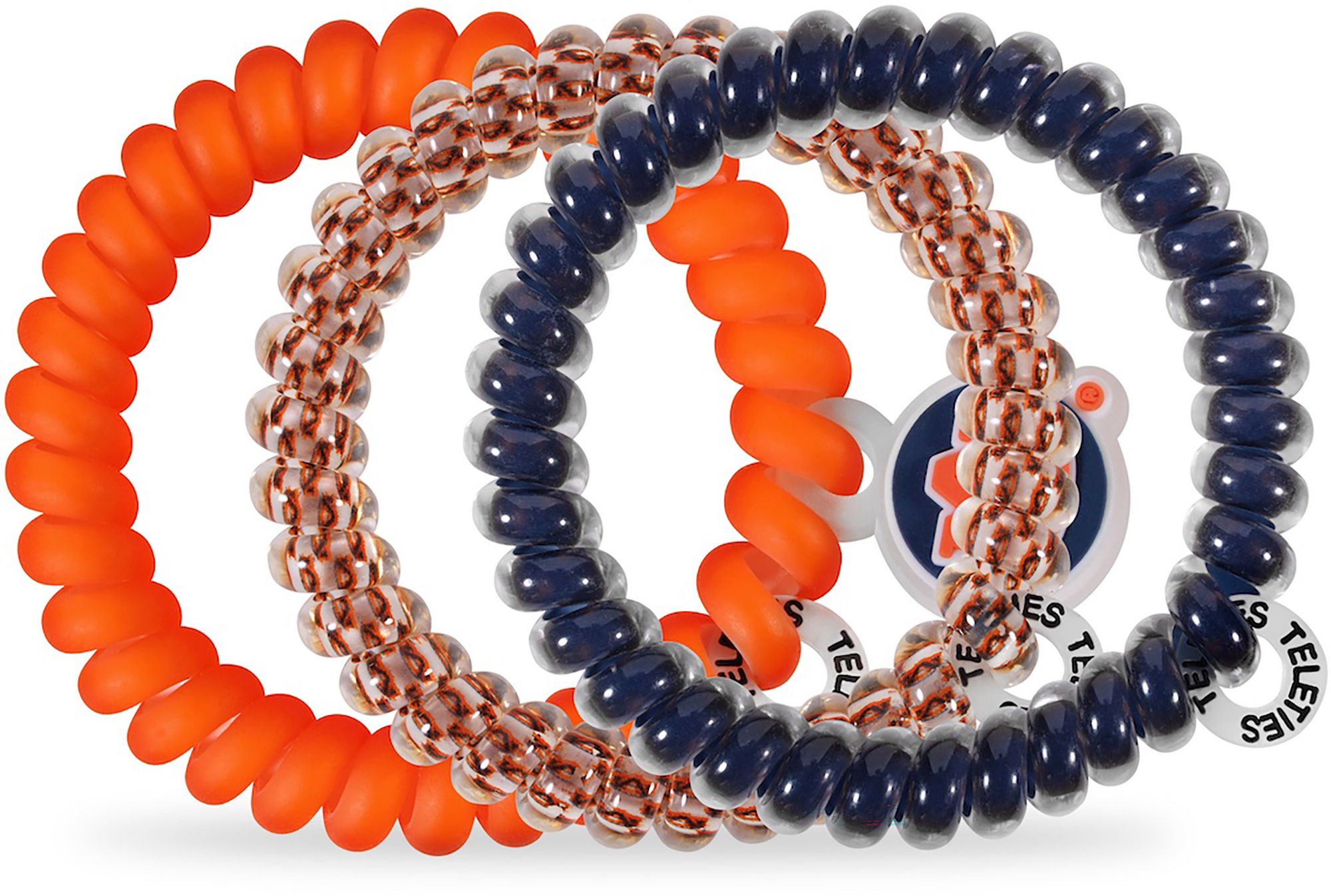 Teleties Women's Auburn Tigers Orange Small Hair Ties