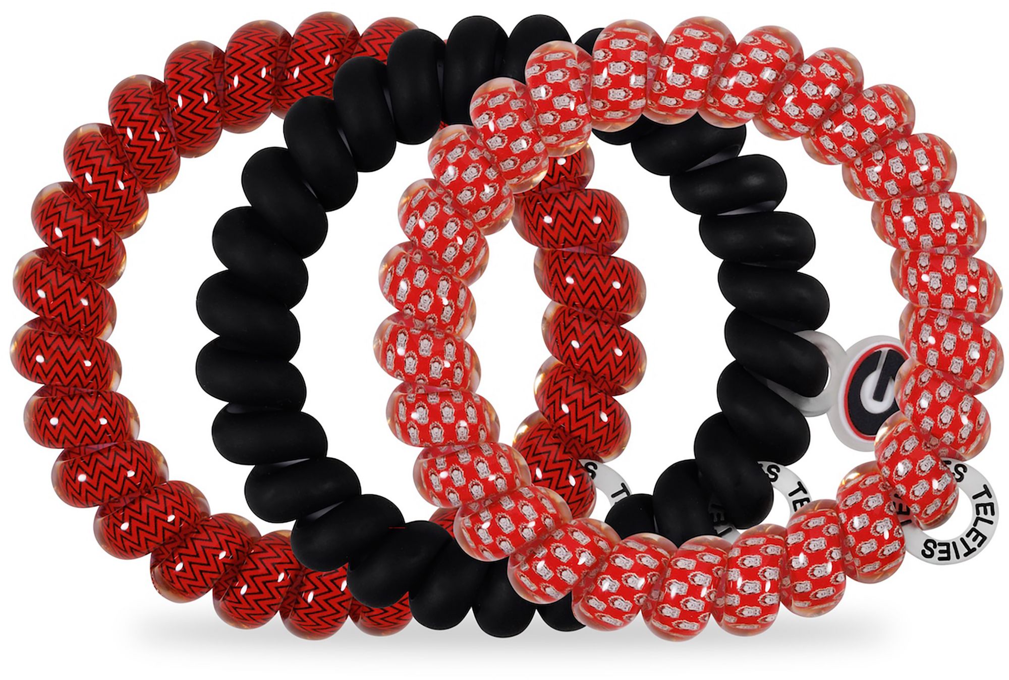 Teleties Women's Georgia Bulldogs Red Large Hair Ties