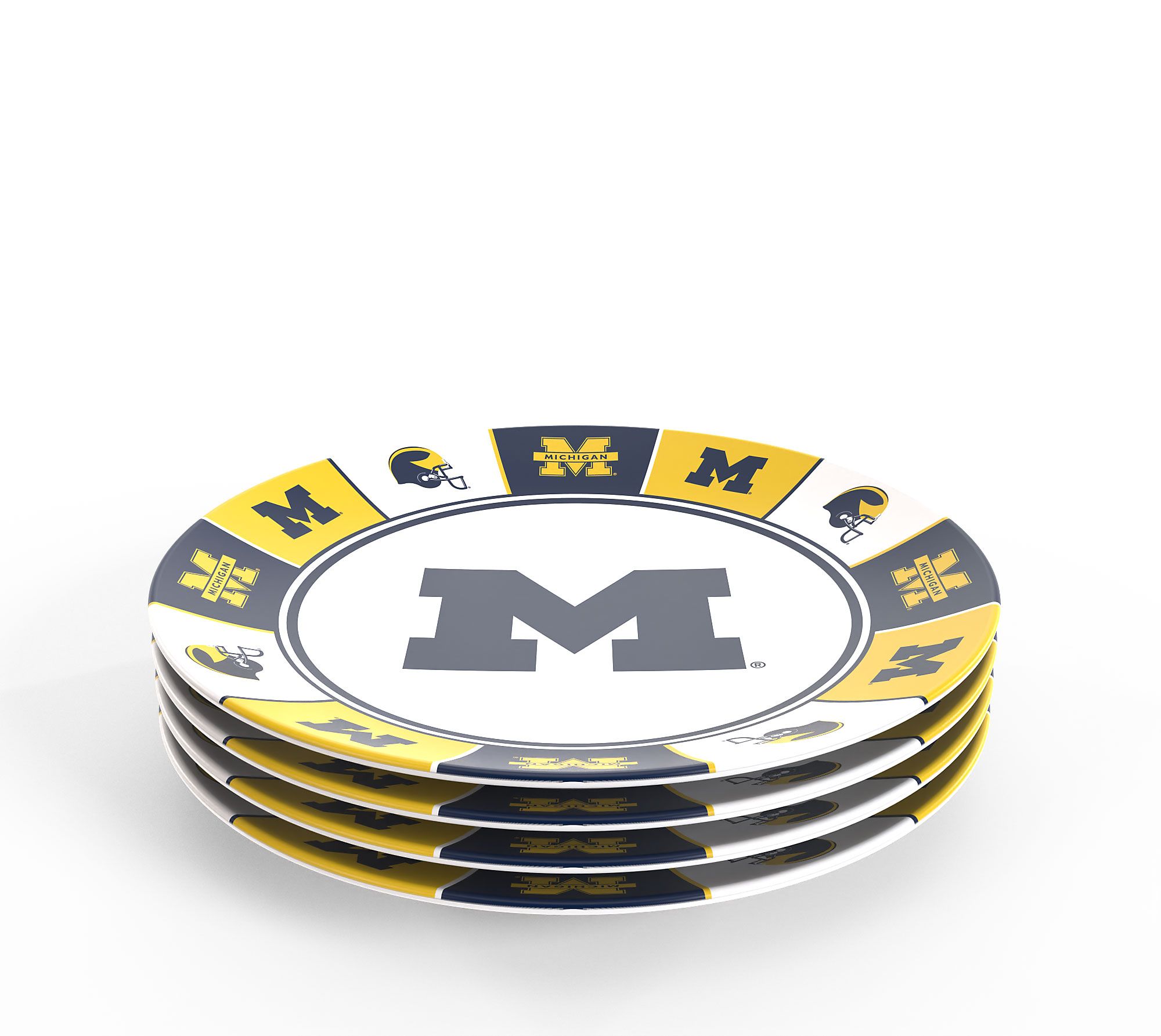 Tervis Michigan Wolverines 4 Piece Melamine Dinner Plate Set