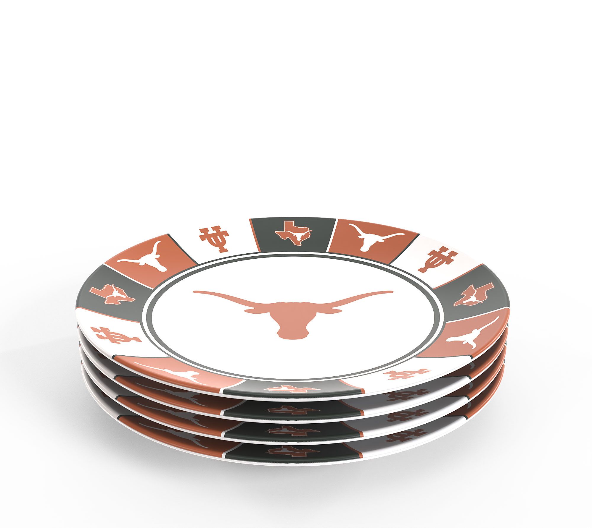 Tervis Texas Longhorns 4 Piece Melamine Dinner Plate Set