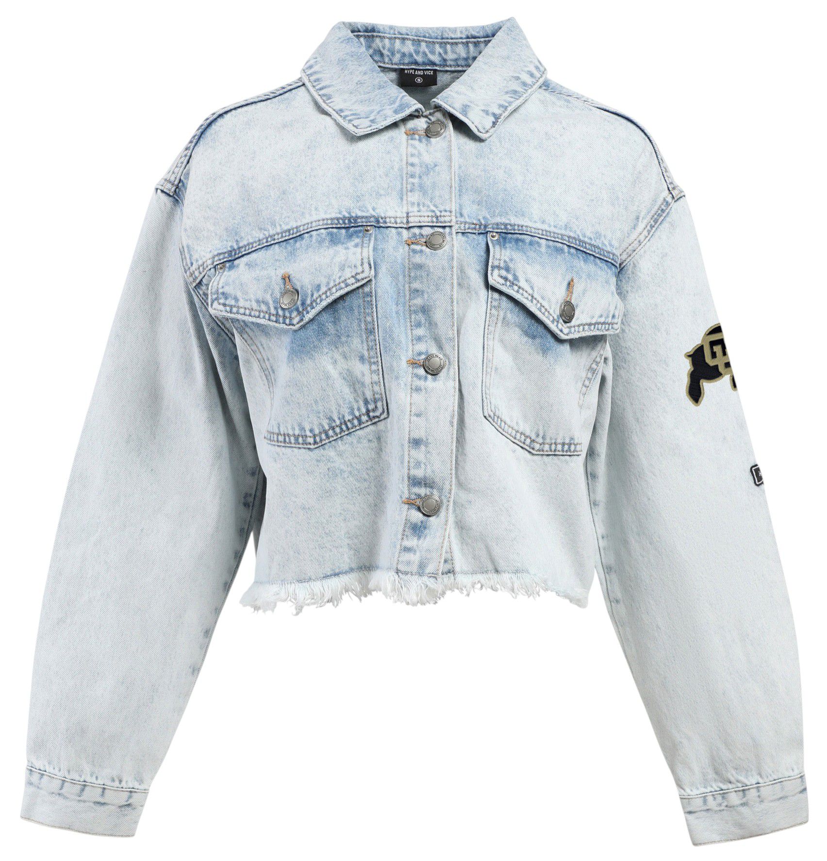 Hype and Vice Women's Colorado Buffaloes Blue Jean Jacket