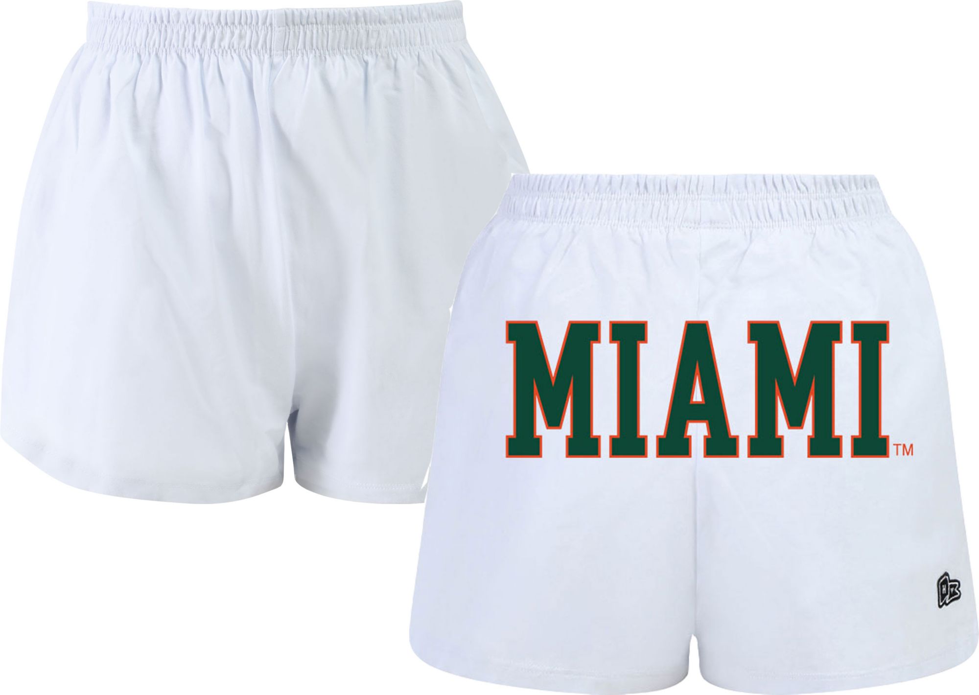 Hype and Vice Women's Miami Hurricanes White PE Shorts