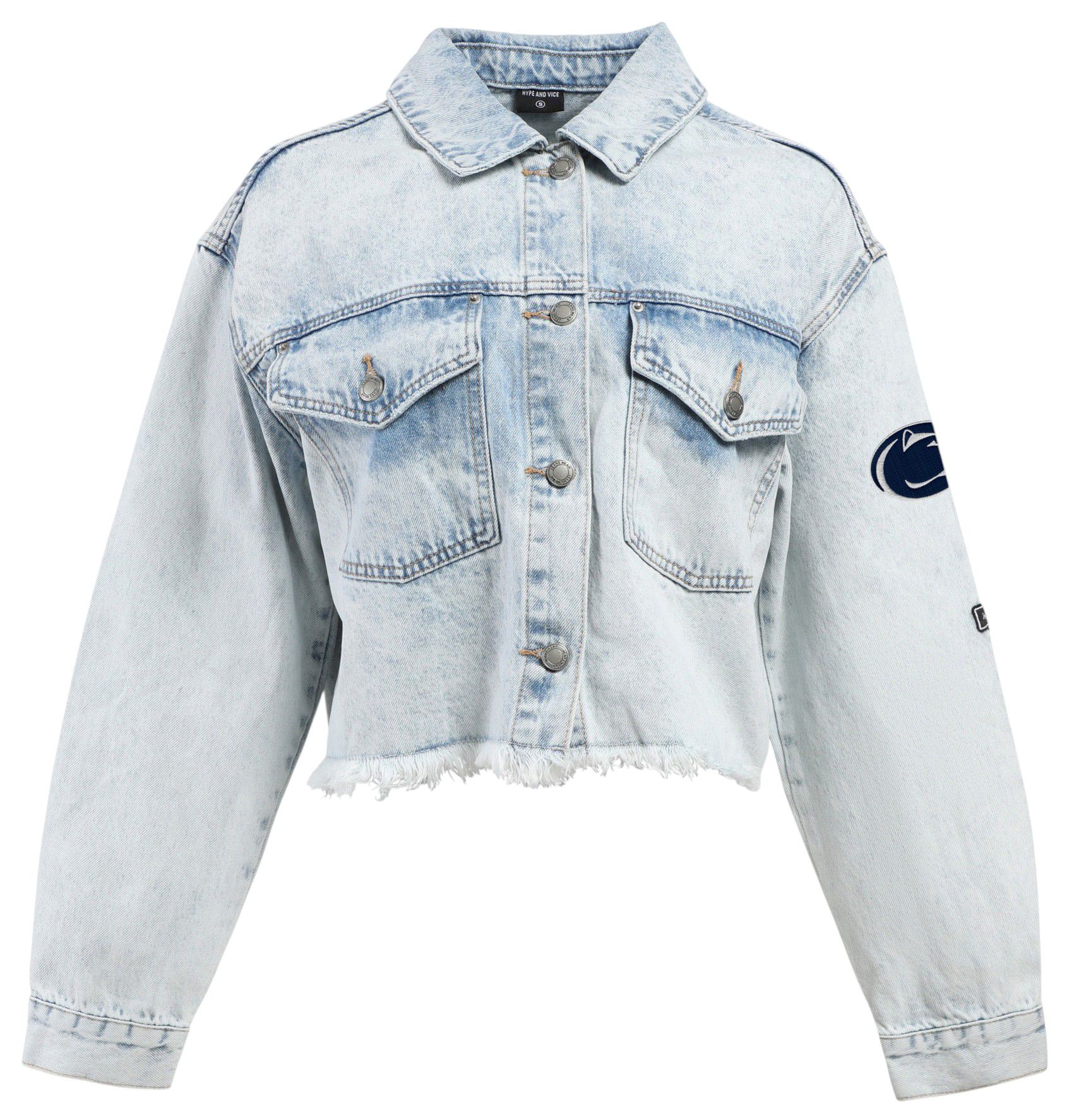 Hype and Vice Women's Penn State Nittany Lions Blue Jean Jacket