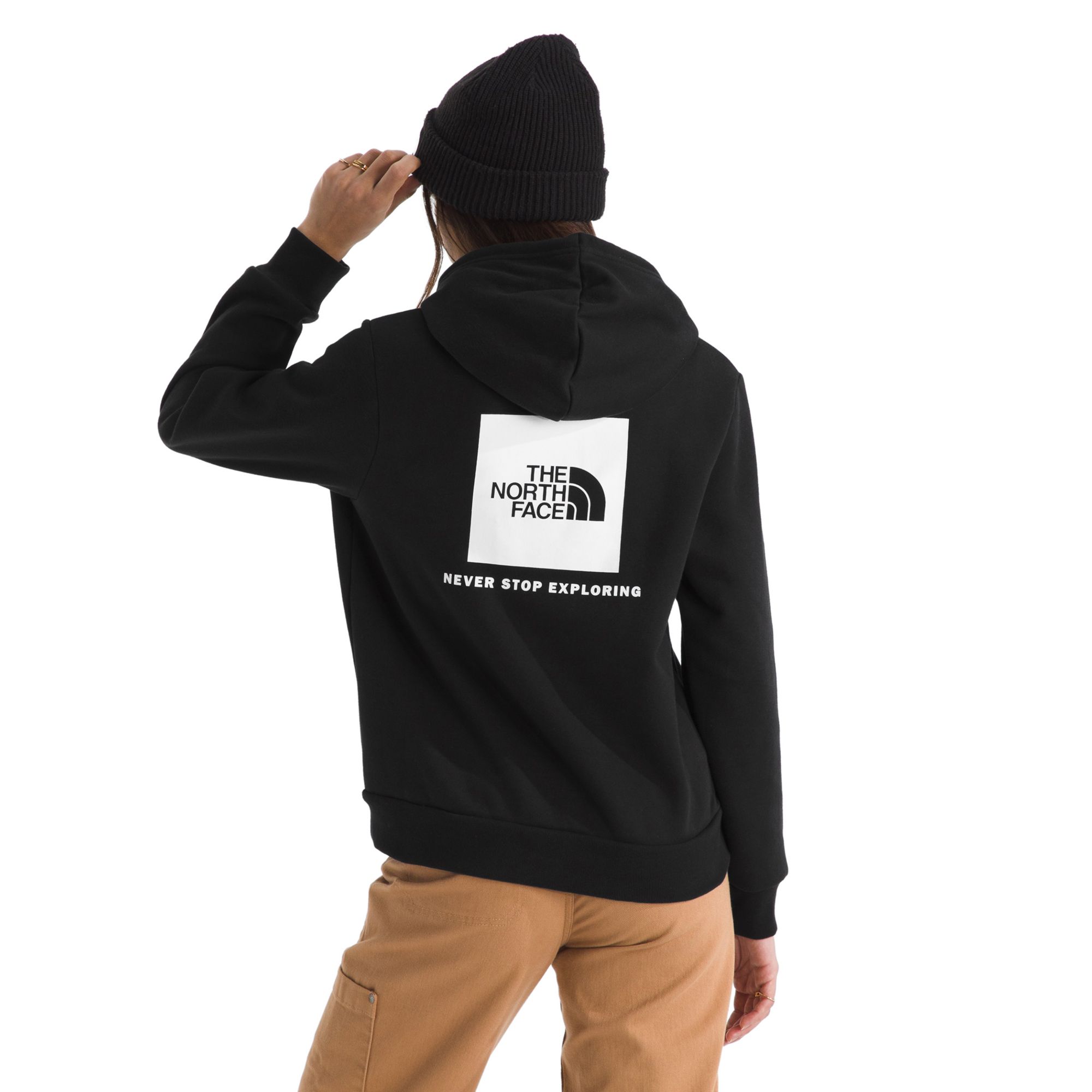 The North Face Women’s Evolution Box NSE Regular Hoodie Sweatshirt (Size: Medium): Black