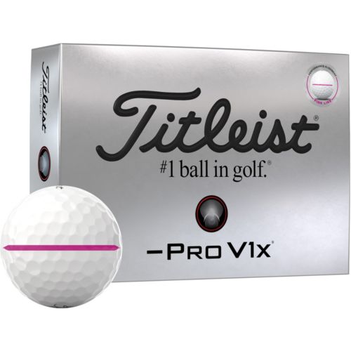 Titleist 2024 Pro V1x Left Dash Enhanced Alignment Golf Balls
