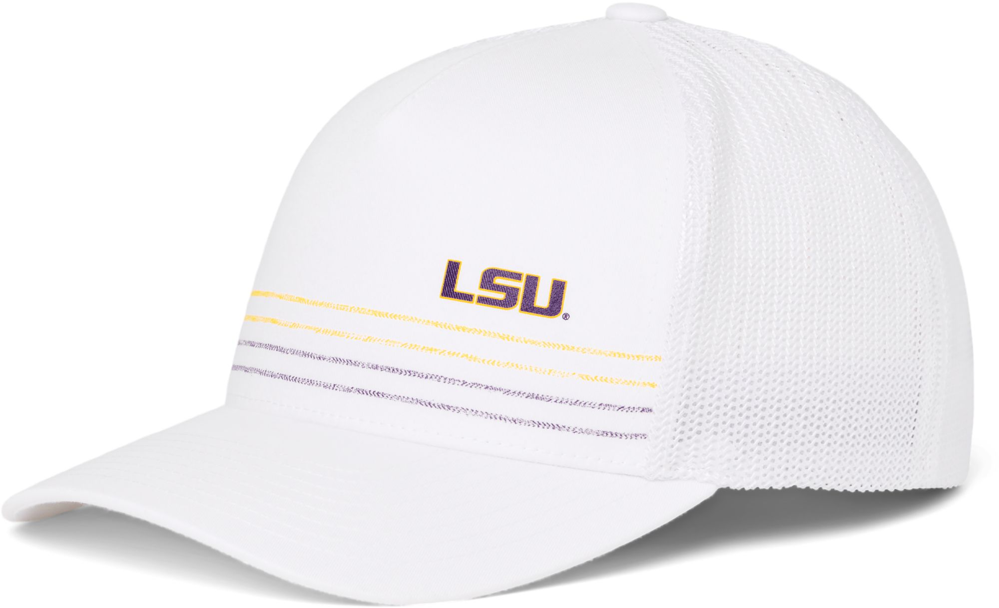 TravisMathew Adult LSU Tigers White Drum Major Snapback Hat