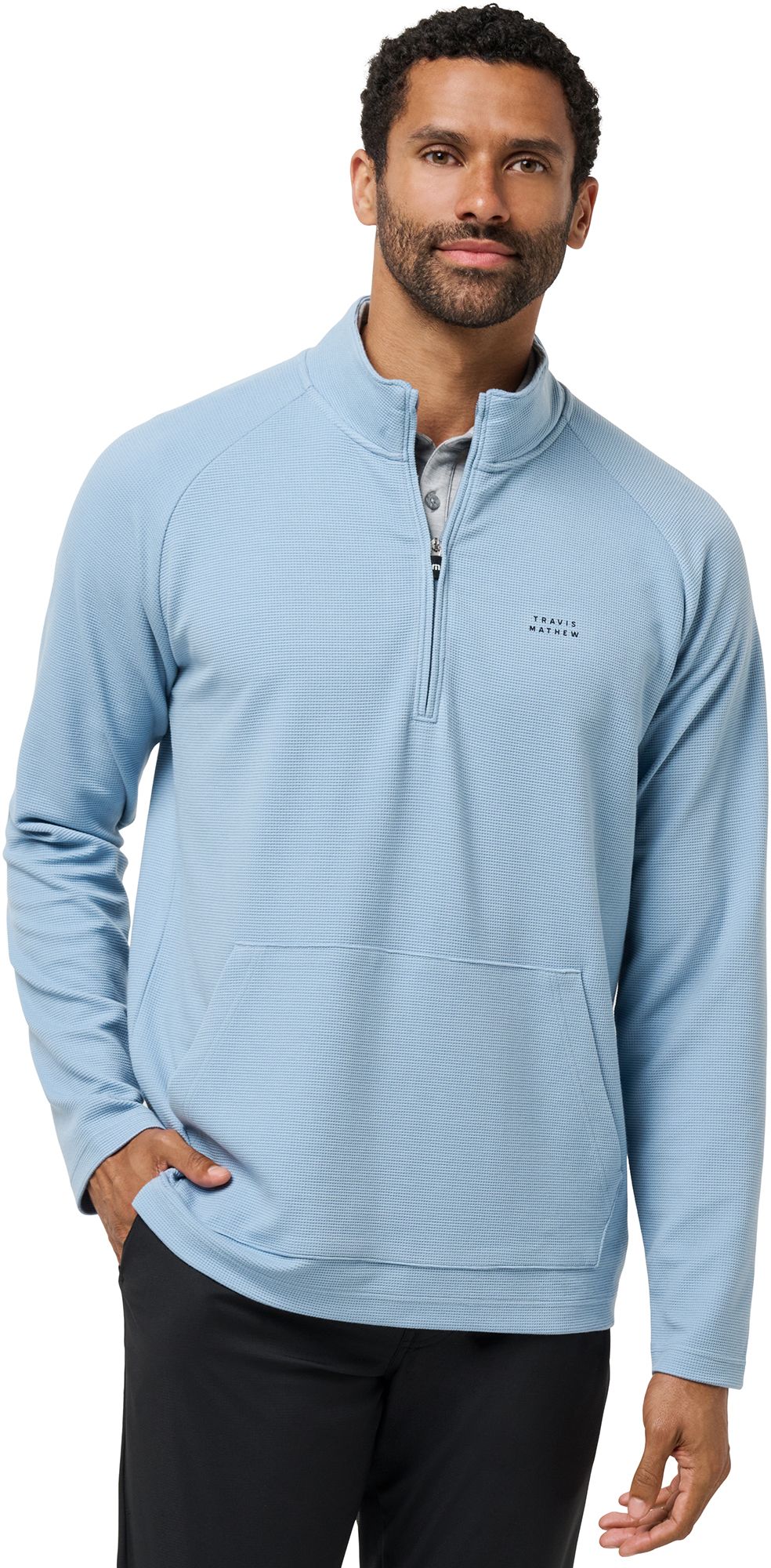 TravisMathew Men's Perfromance Waffle Golf 1/4 Zip