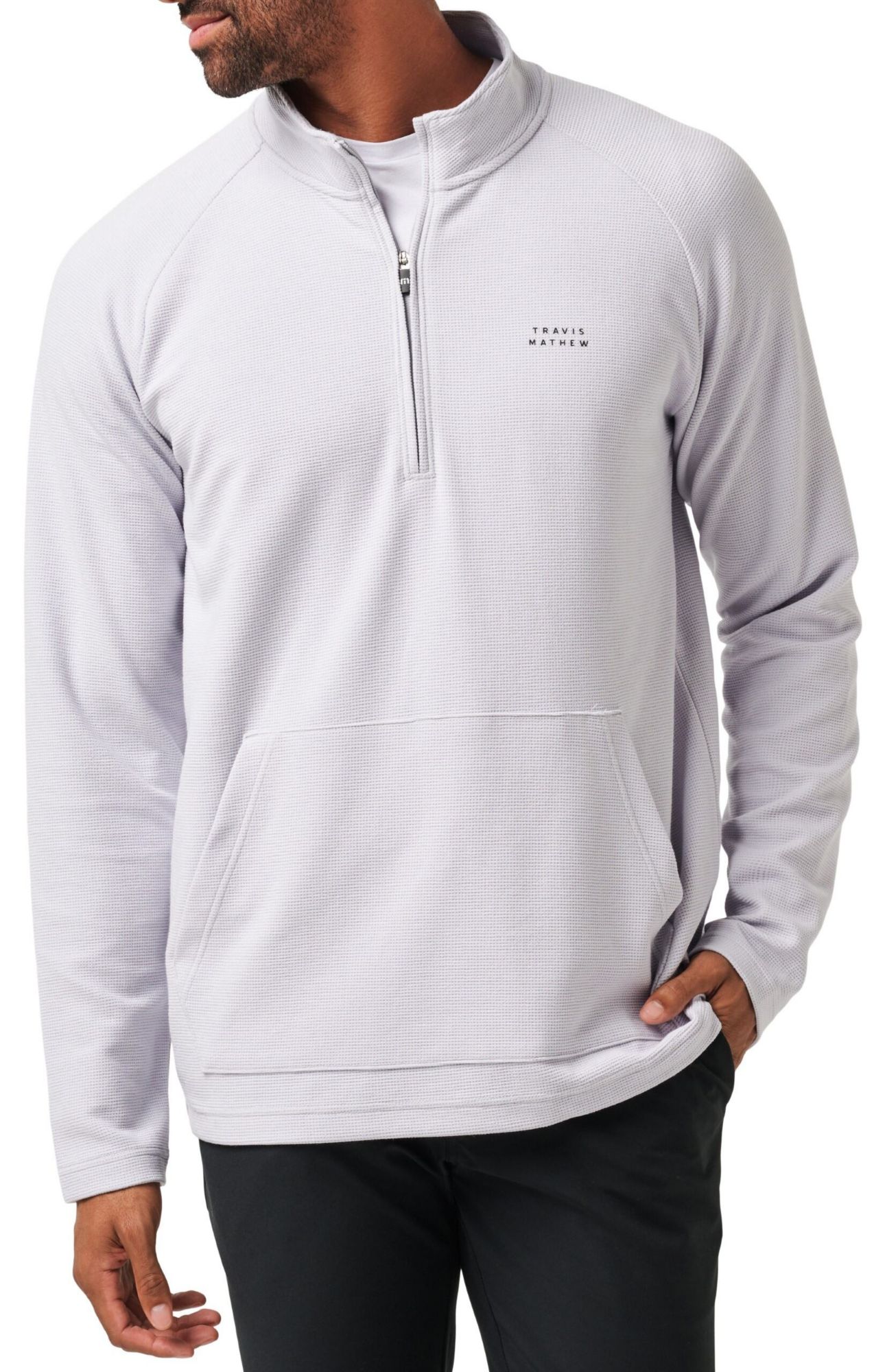 TravisMathew Men's Perfromance Waffle Golf 1/4 Zip
