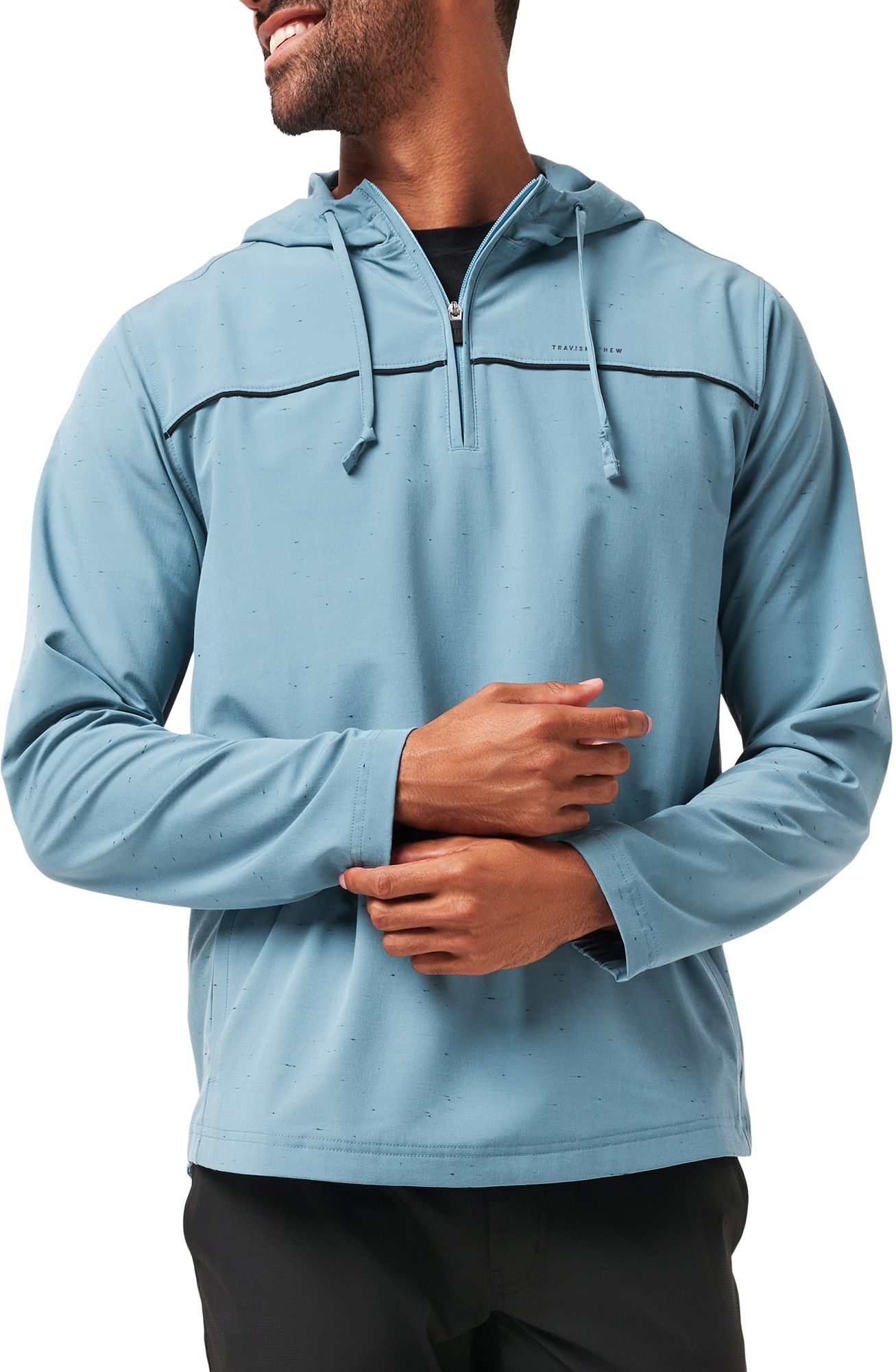 TravisMathew Men's Travel Bliss Hooded Golf 1/4 Zip