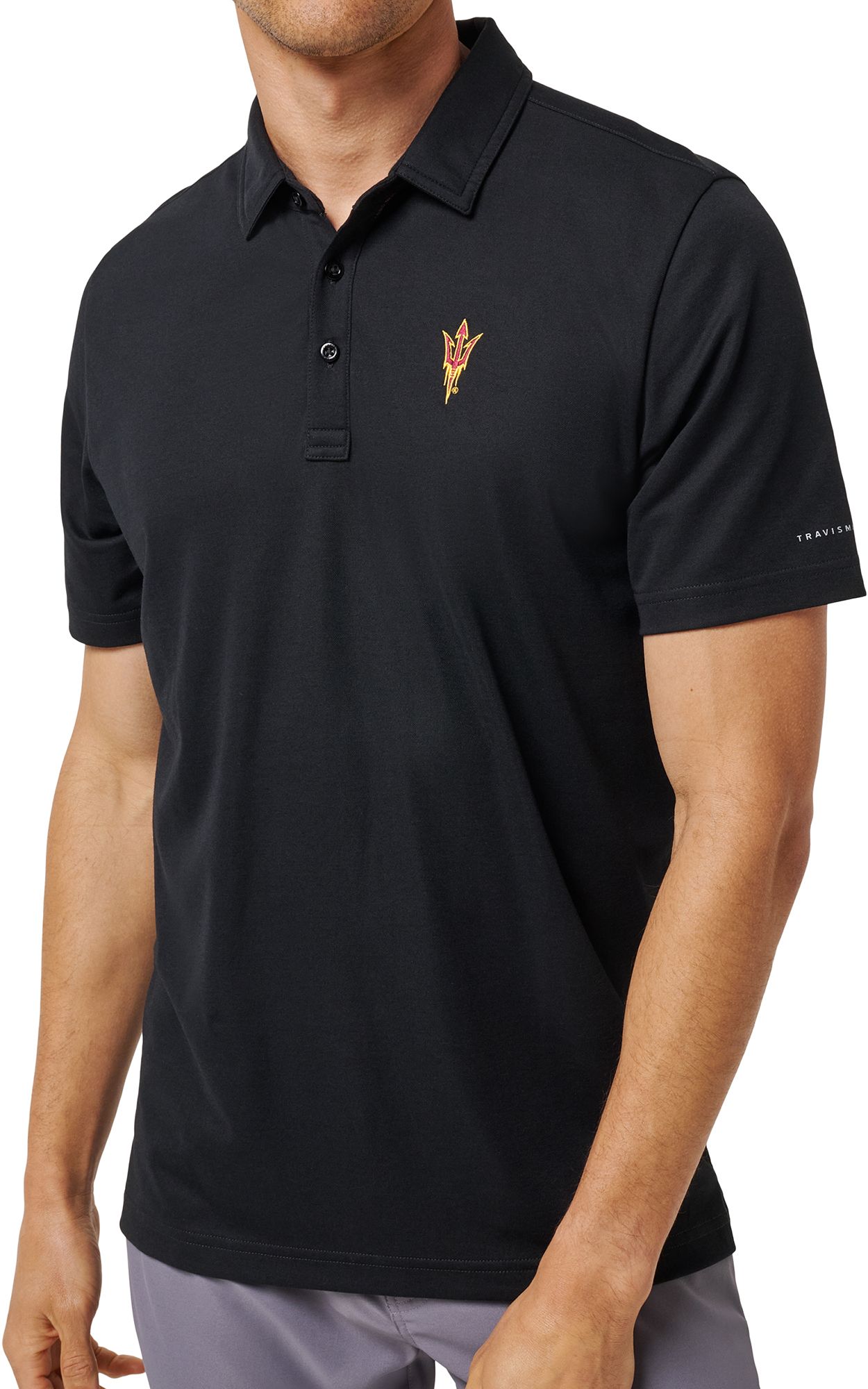 TravisMathew Men's Arizona State Sun Devils Black School Pride Polo
