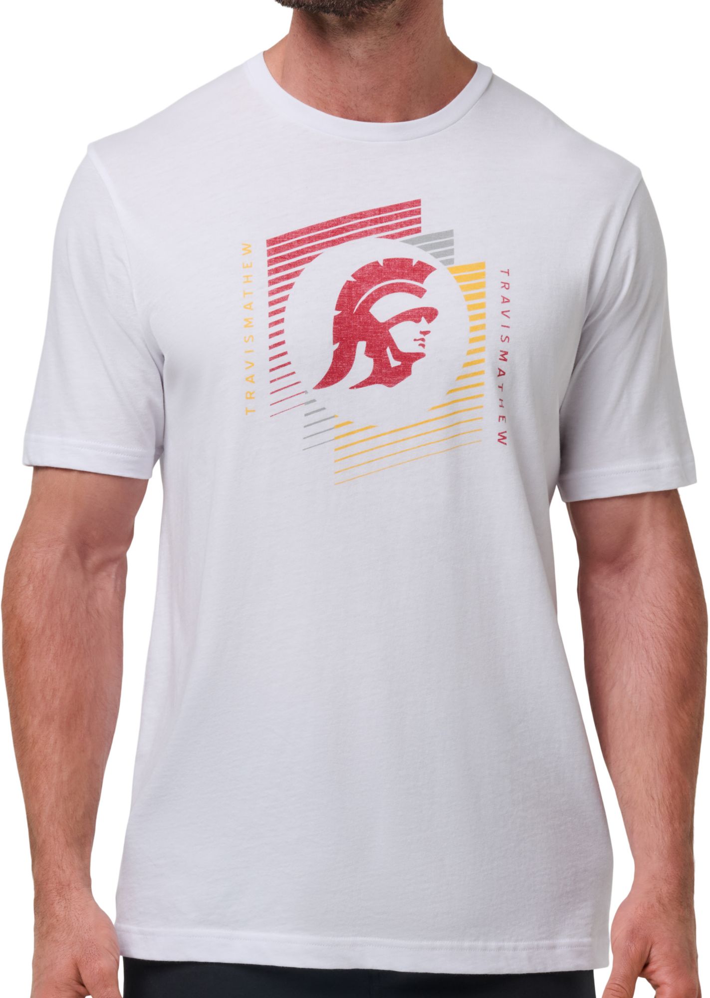 TravisMathew Men's USC Trojans White Underdogs Short Sleeve T-Shirt