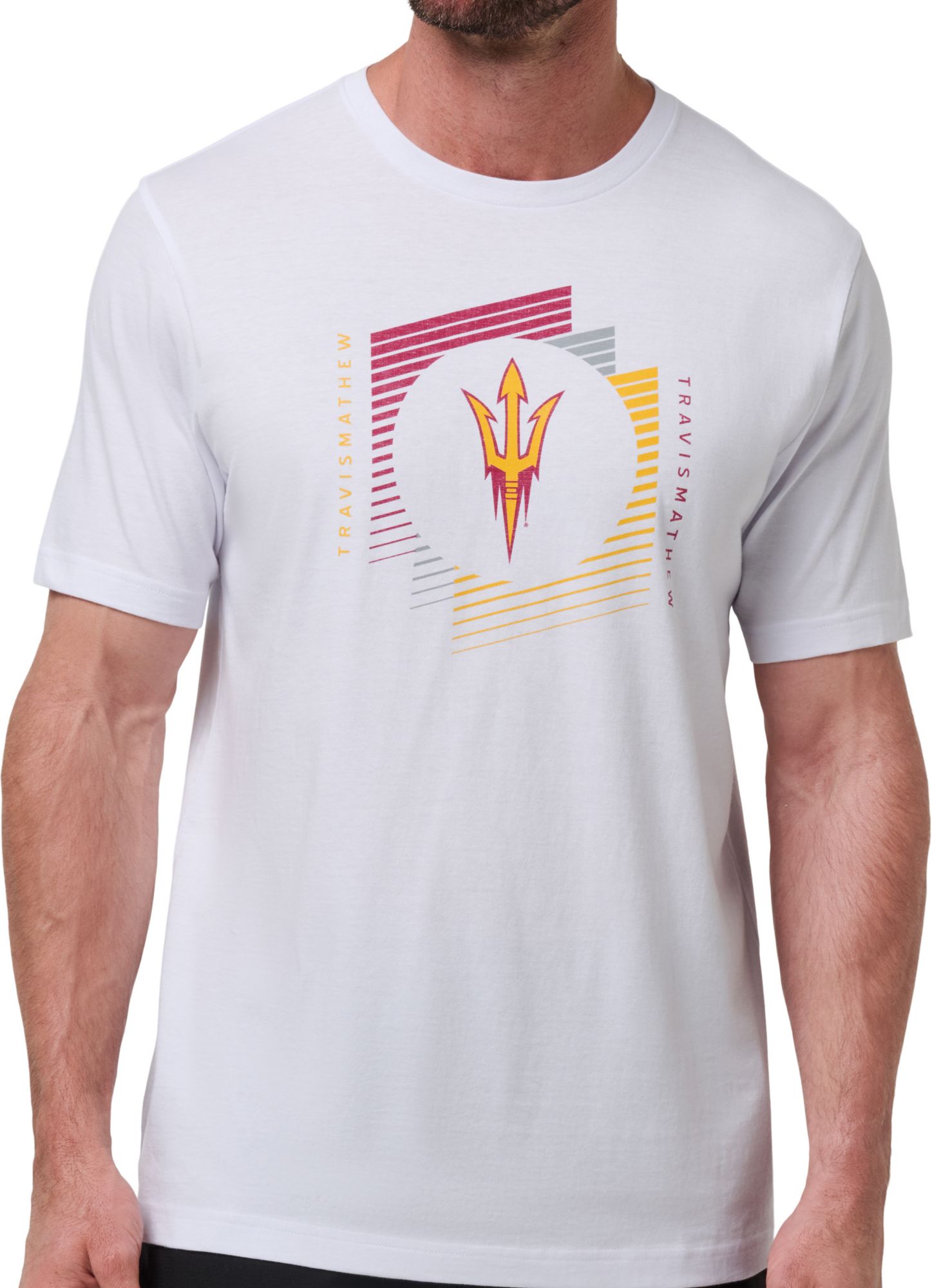 TravisMathew Men's Arizona State Sun Devils White Underdogs Short Sleeve T-Shirt