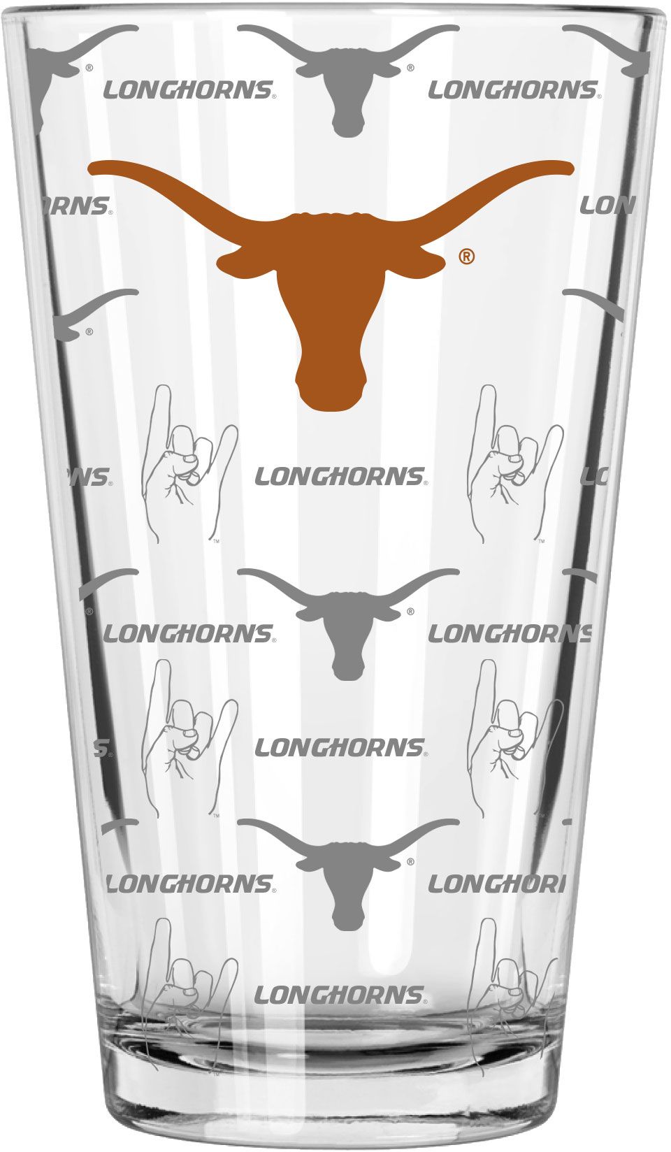 The Memory Company Texas Longhorns Sandblasted Pint Glass
