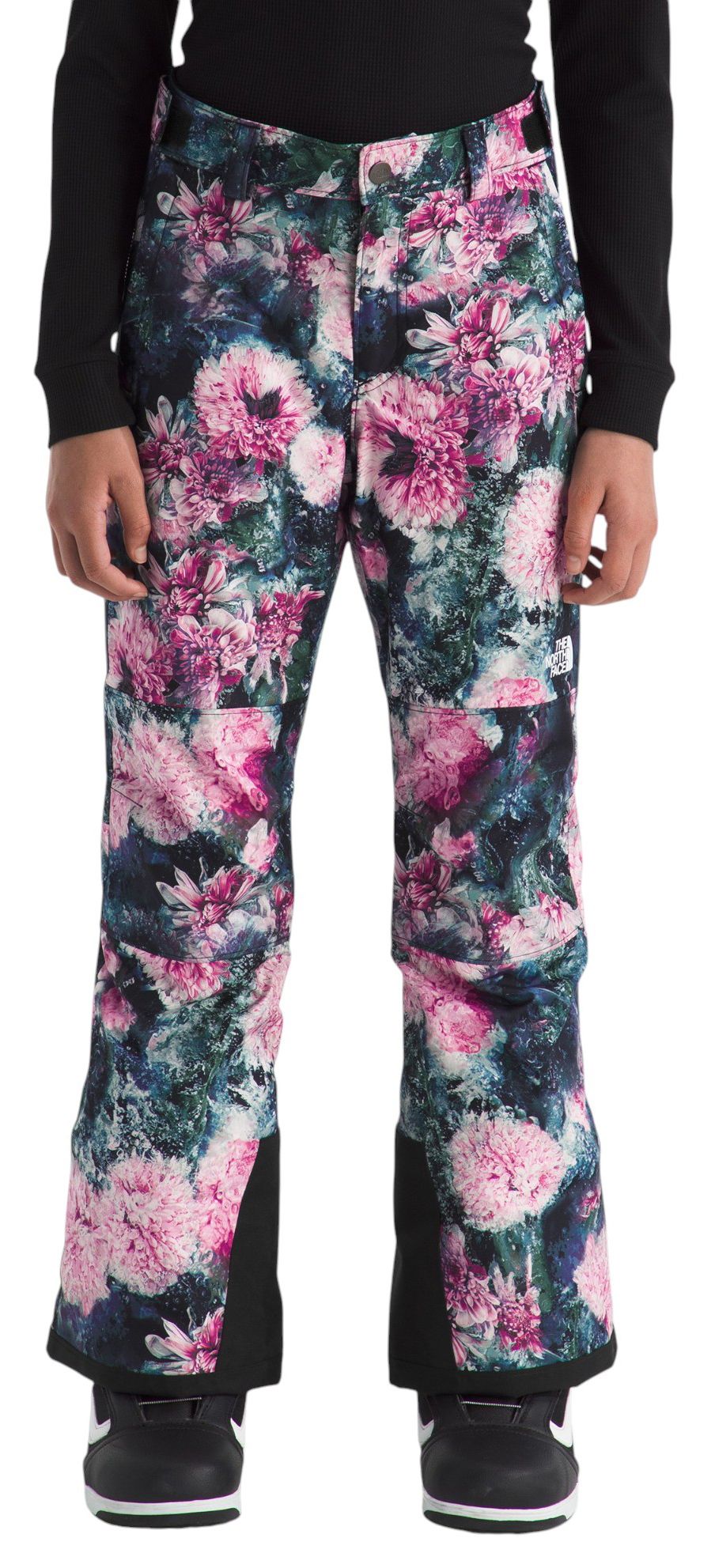 The North Face Girls' Printed Freedom Insulated Pants, XL, Pale Blossom Frozen Floral Print