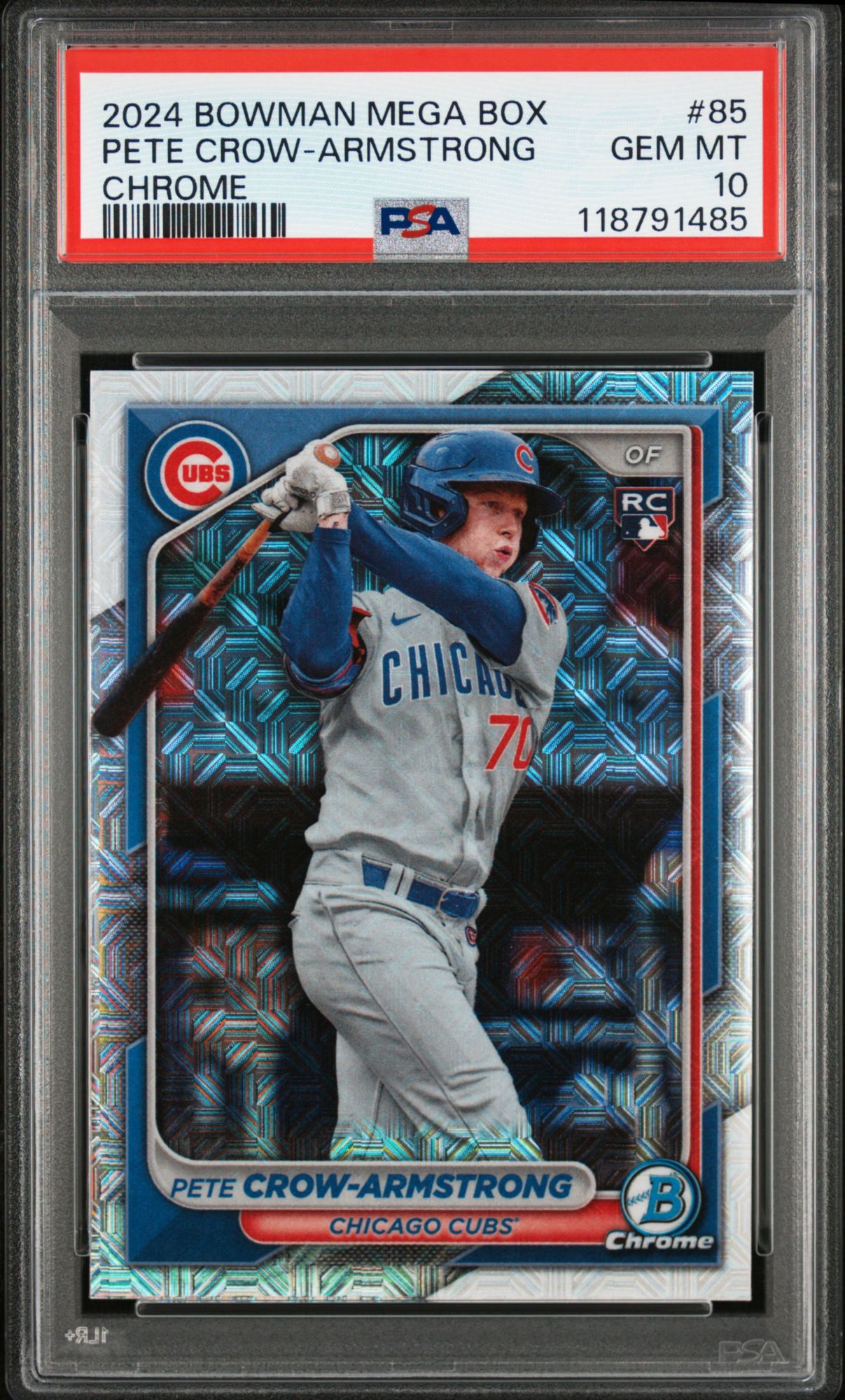 2024 Bowman Mega Box Chrome 85 Pete Crow-Armstrong PSA 10