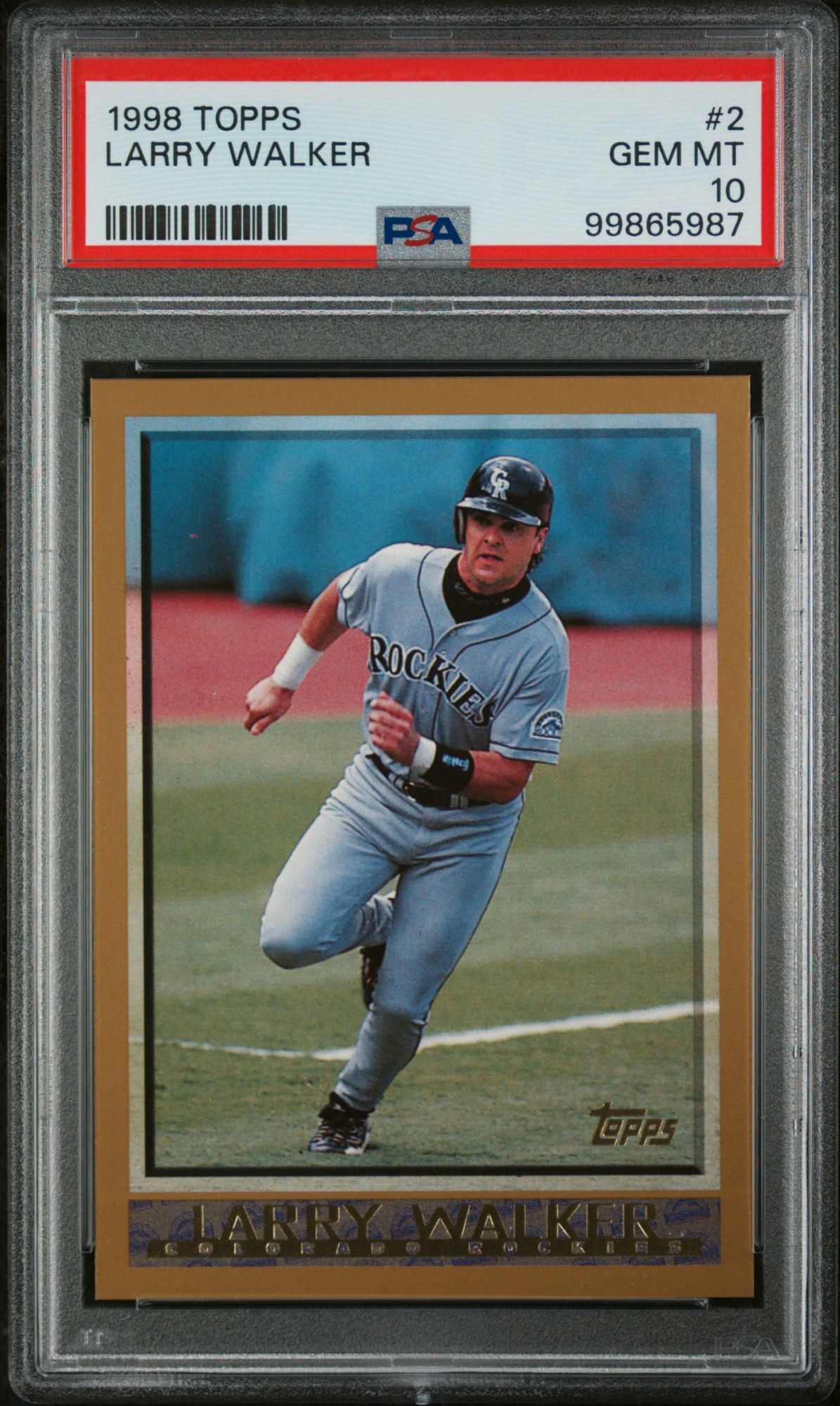 1998 Topps 2 Larry Walker PSA 10
