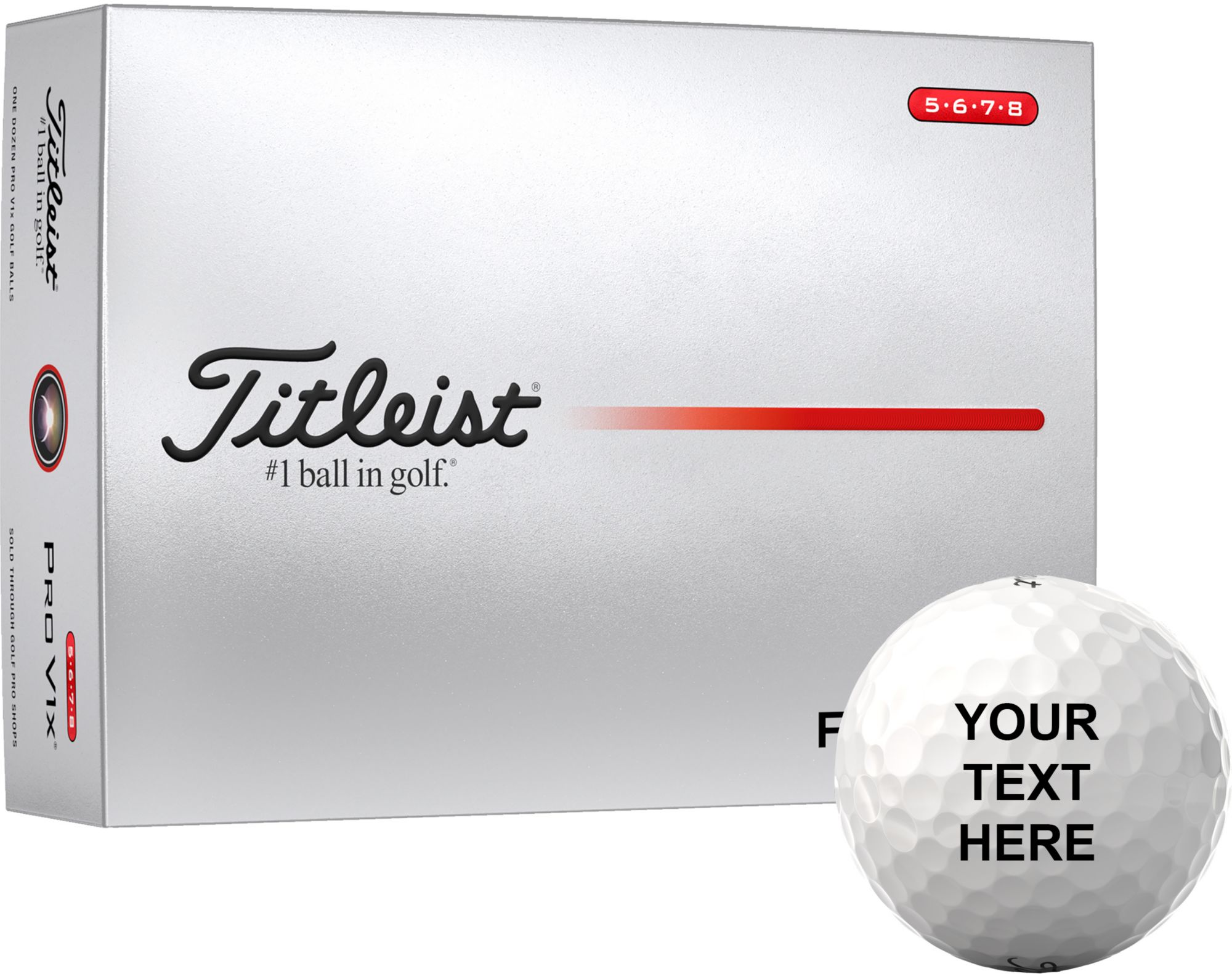 Titleist 2025 Pro V1x High Number Personalized Golf Balls
