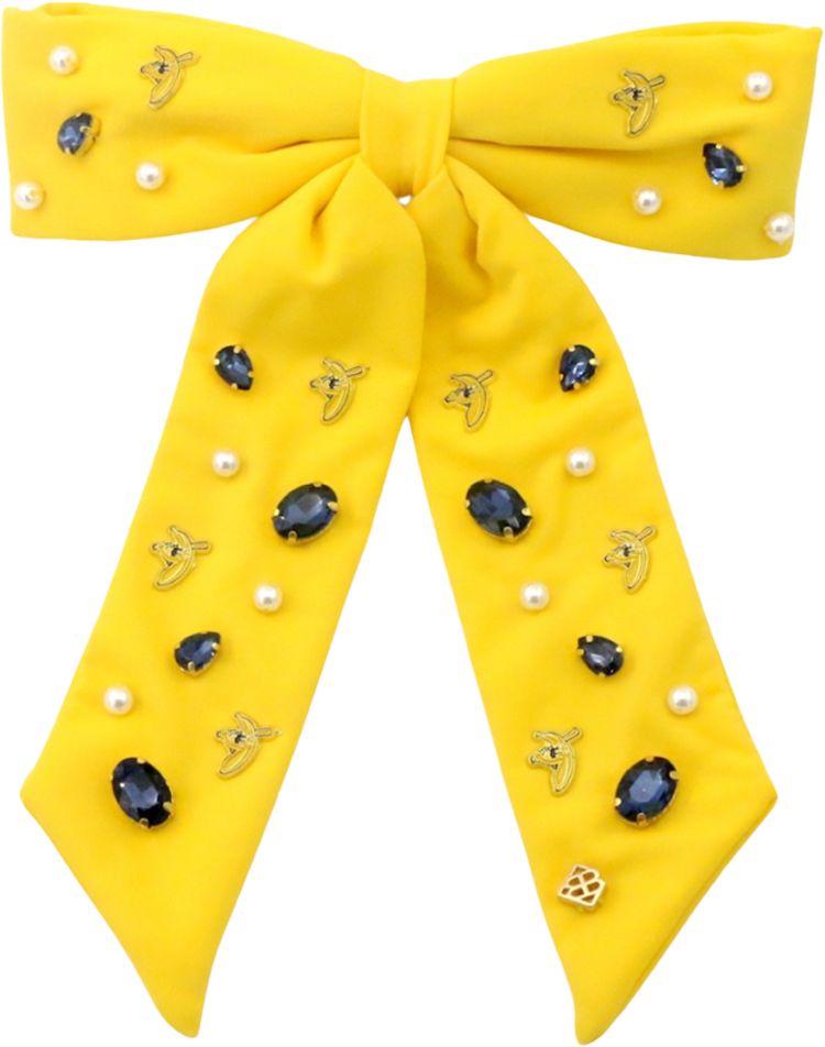 Brianna Cannon Savannah Bananas Yellow Bow Barrette