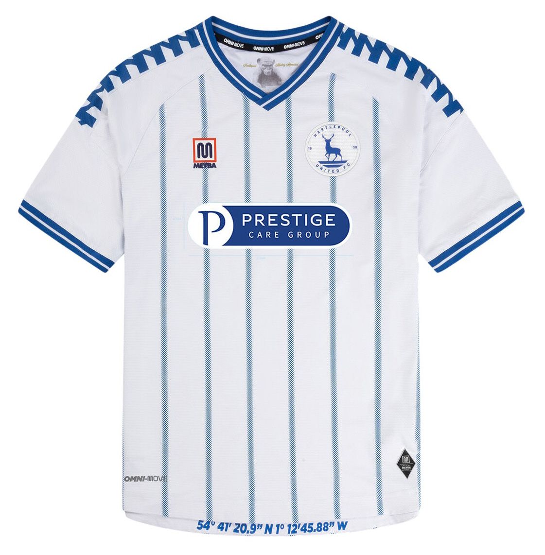 MEYBA Men's 2025 Hartlepool United FC White Replica Home Jersey
