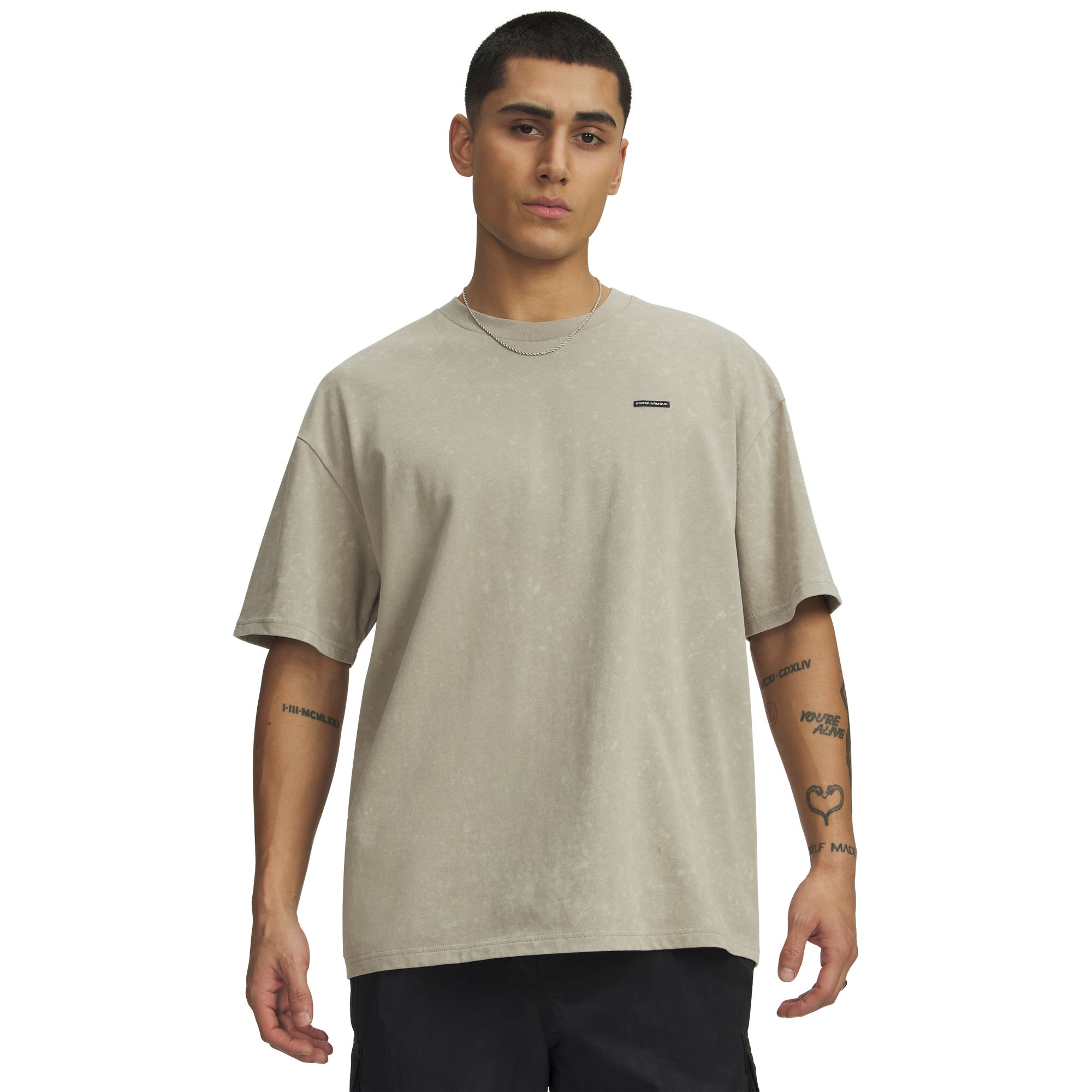 Under Armour Men's Heavyweight Oversized Logo Wash T-Shirt