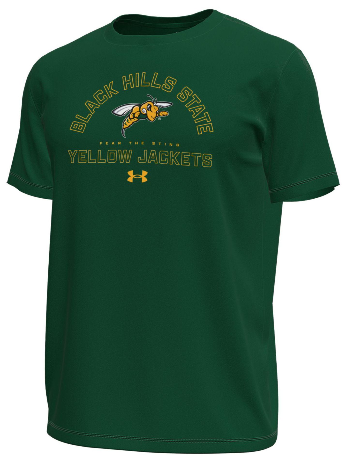 Under Armour Men's Black Hills State Yellow Jackets Forest Green Tech Stretch Short Sleeve T-Shirt