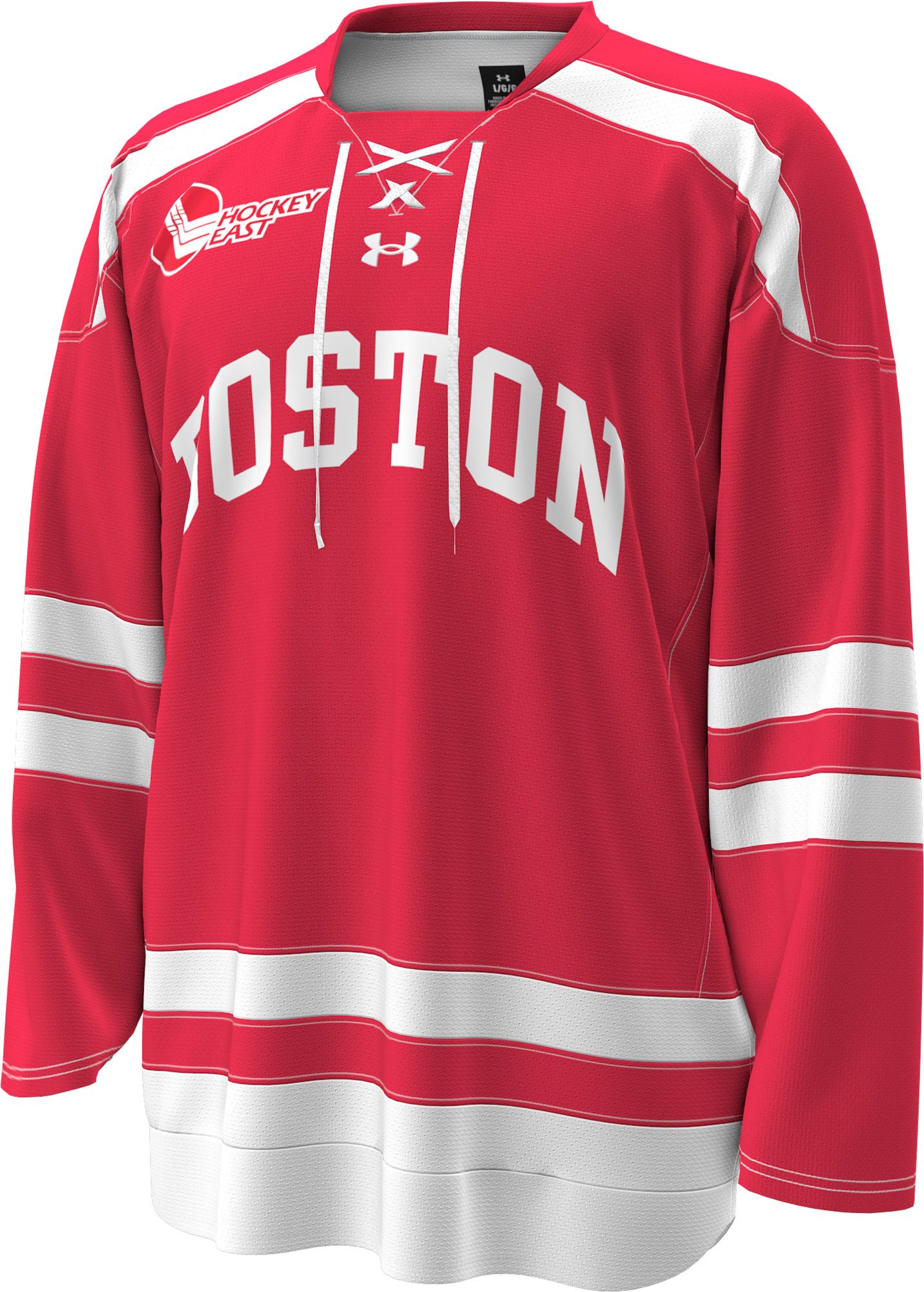Under Armour Men's Boston Terriers Red Replica Hockey Jersey, XXL