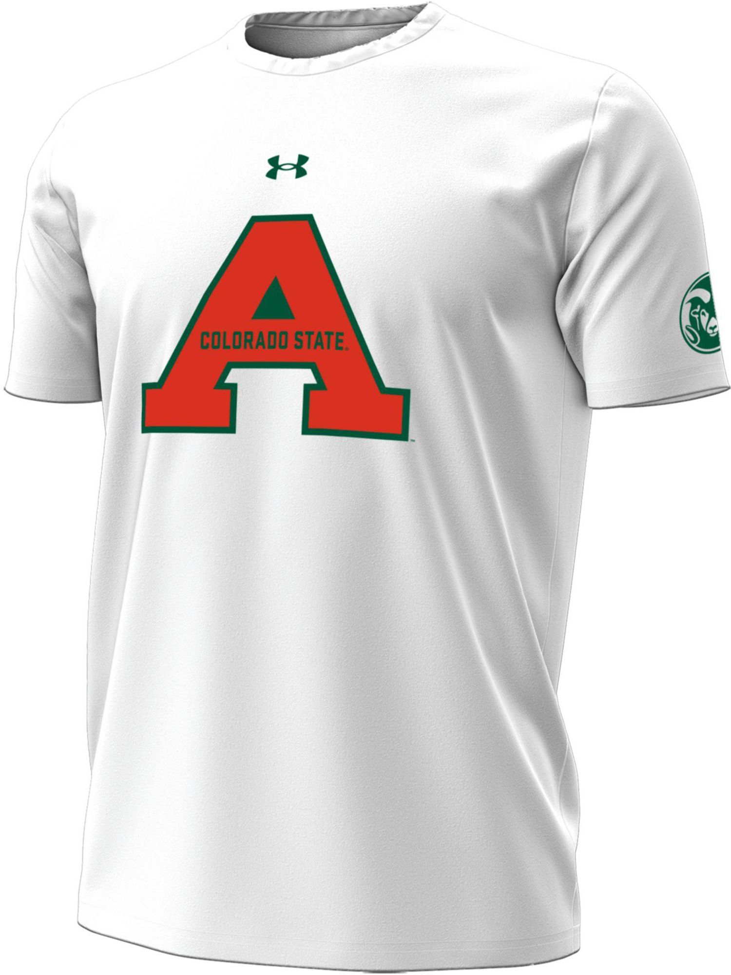 Under Armour Men's Colorado State Aggies White Performance Short Sleeve T-Shirt
