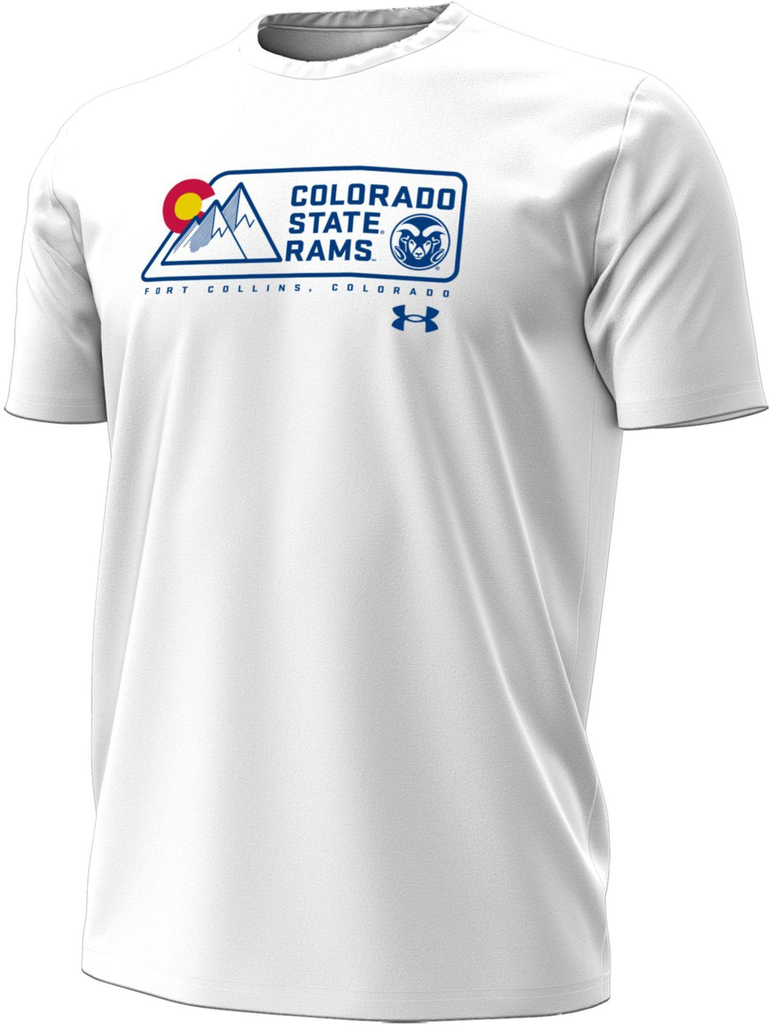 Under Armour Men's Colorado State Rams White Performance Short Sleeve T-Shirt