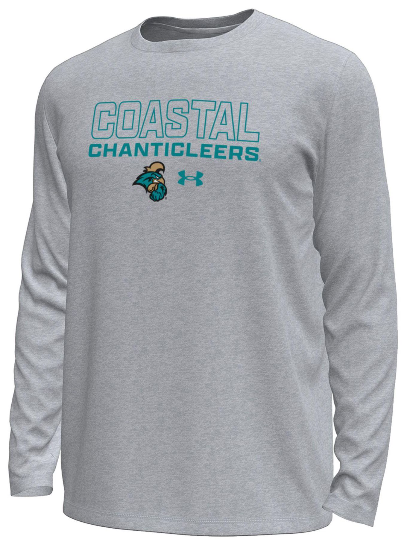 Under Armour Men's Coastal Carolina Chanticleers Grey Heather Tech Stretch Long Sleeve T-Shirt