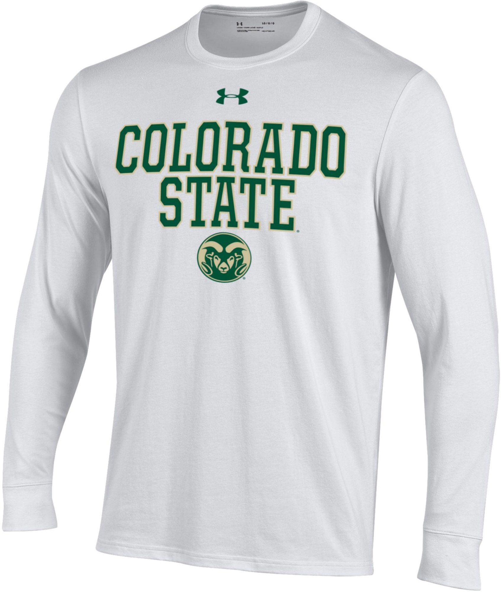 Under Armour Men's Colorado State Rams White White Out Performance Cotton Long Sleeve T-Shirt