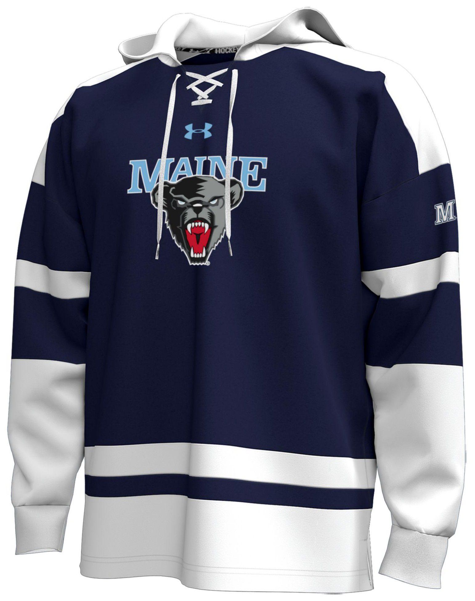 Under Armour Men's Maine Black Bears Navy Hockey Rival Fleece Hoodie