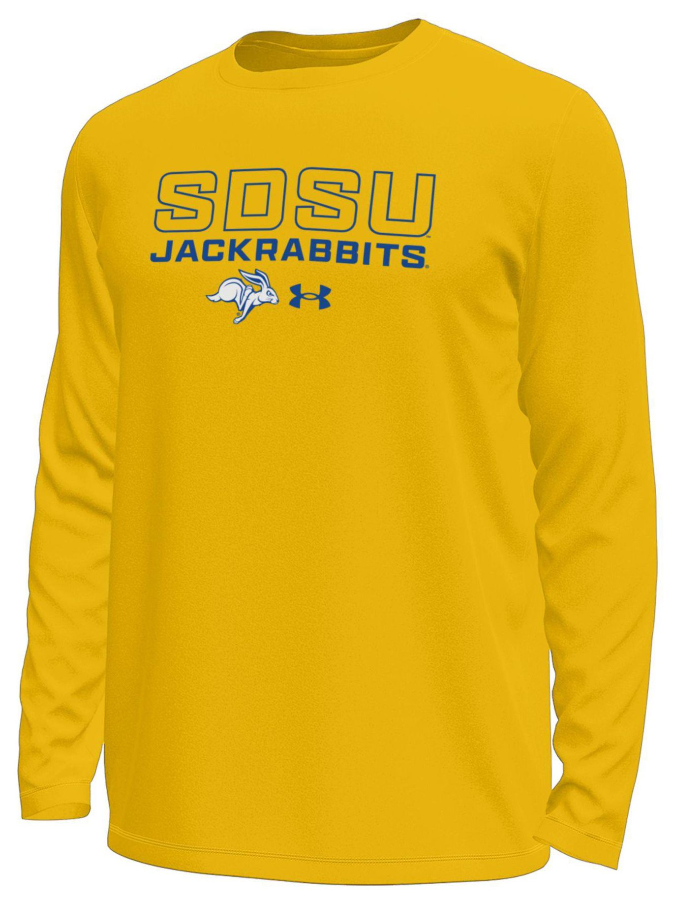 Under Armour Men's South Dakota State Jackrabbits Gold Tech Stretch Long Sleeve T-Shirt