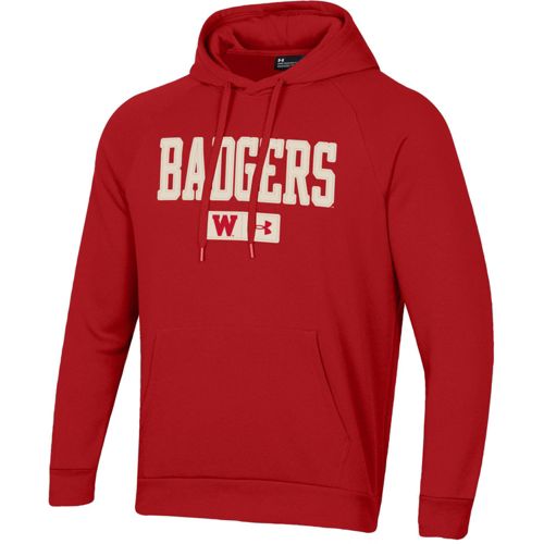 Under Armour Men's Wisconsin Badgers Black All Day Fleece Hoodie