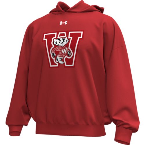 Under Armour Men's Wisconsin Badgers Black Freedom Icon Pullover