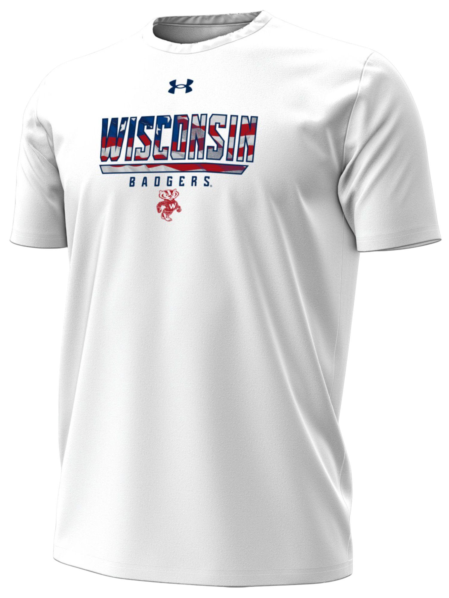 Under Armour Adult Wisconsin Badgers Americana White T-Shirt
