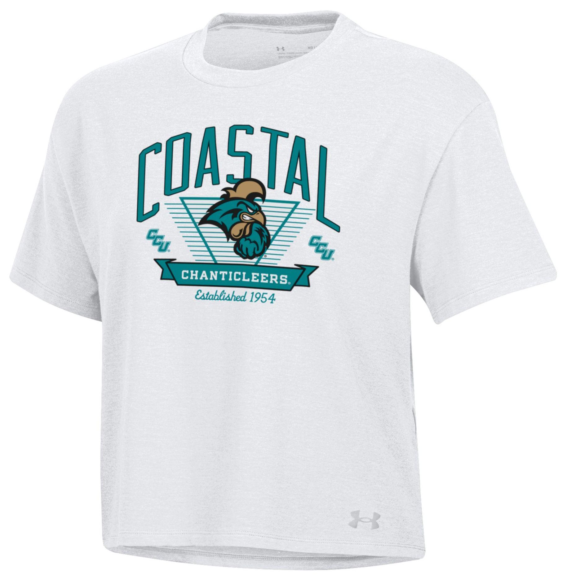Under Armour Women's Coastal Carolina Chanticleers White Icon Short Sleeve T-Shirt