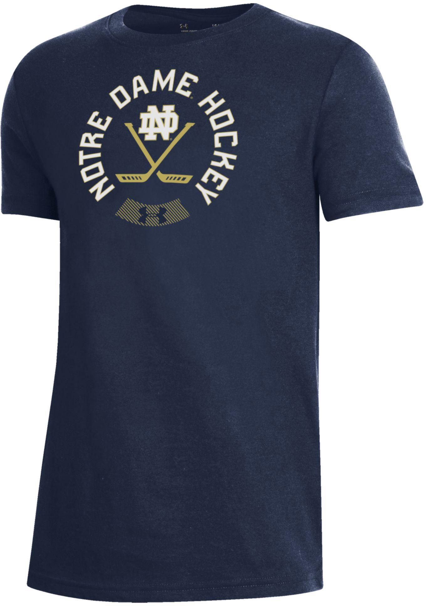 Under Armour Youth Notre Dame Fighting Irish Navy Hockey T-Shirt