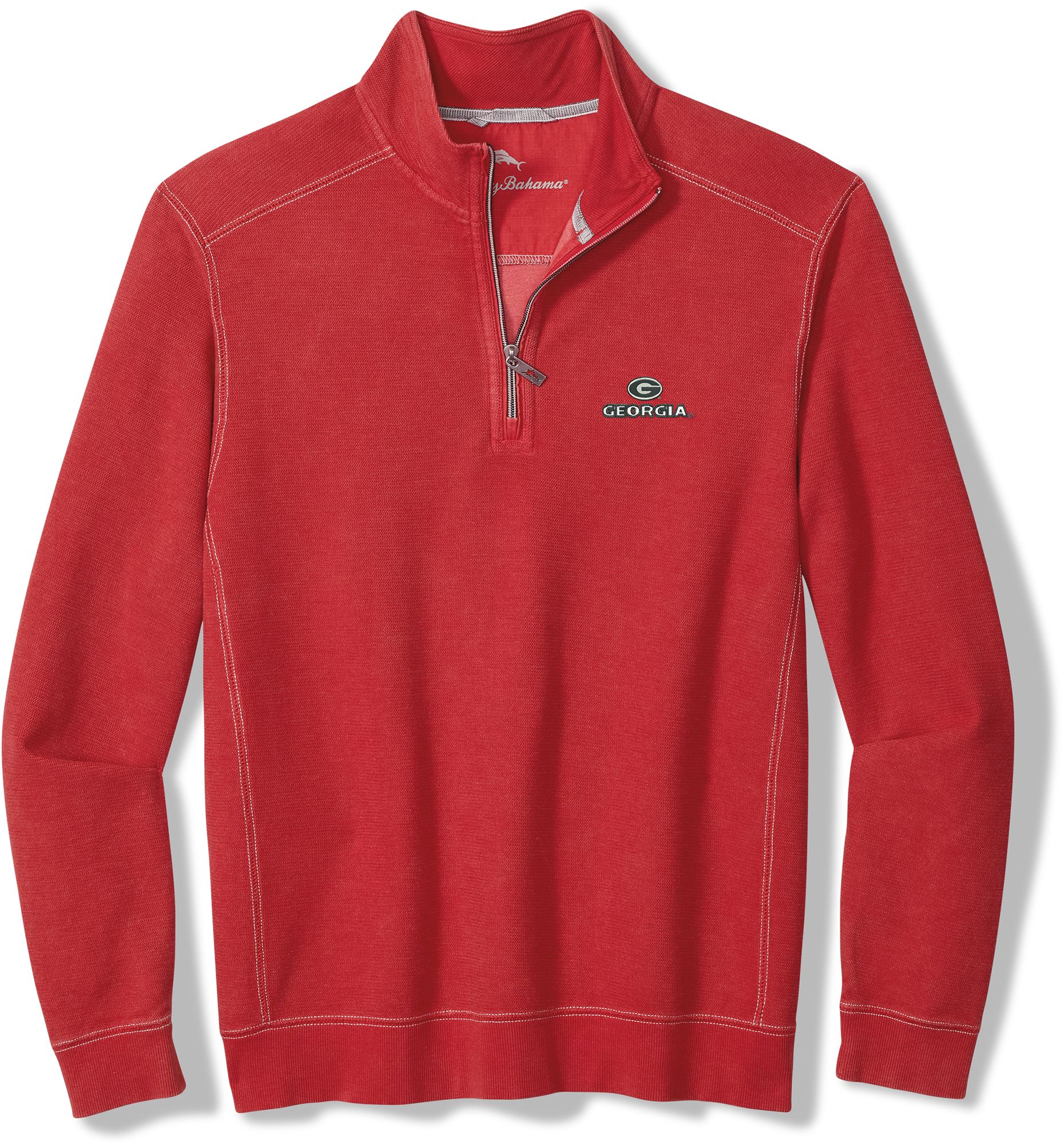 Tommy Bahama Men's Georgia Bulldogs Red Montego Bay Half-Zip Jacket