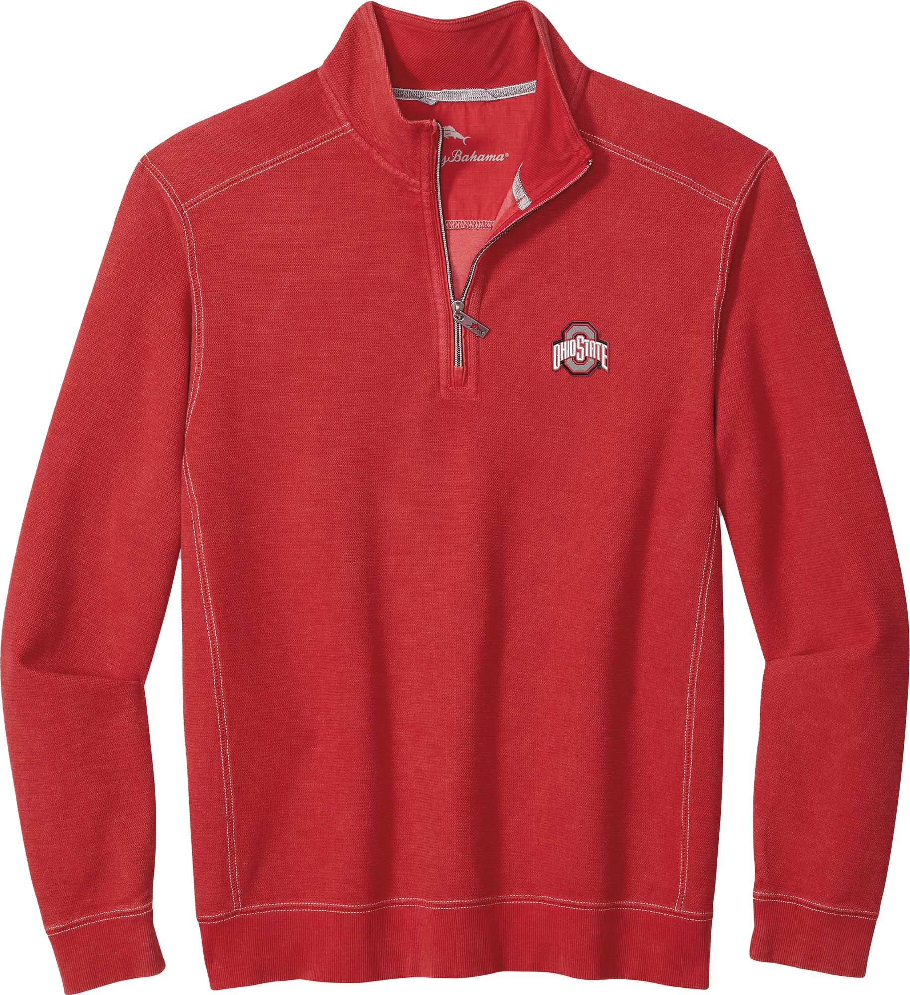 Tommy Bahama Men's Ohio State Buckeyes Red Montego Bay Half-Zip Jacket