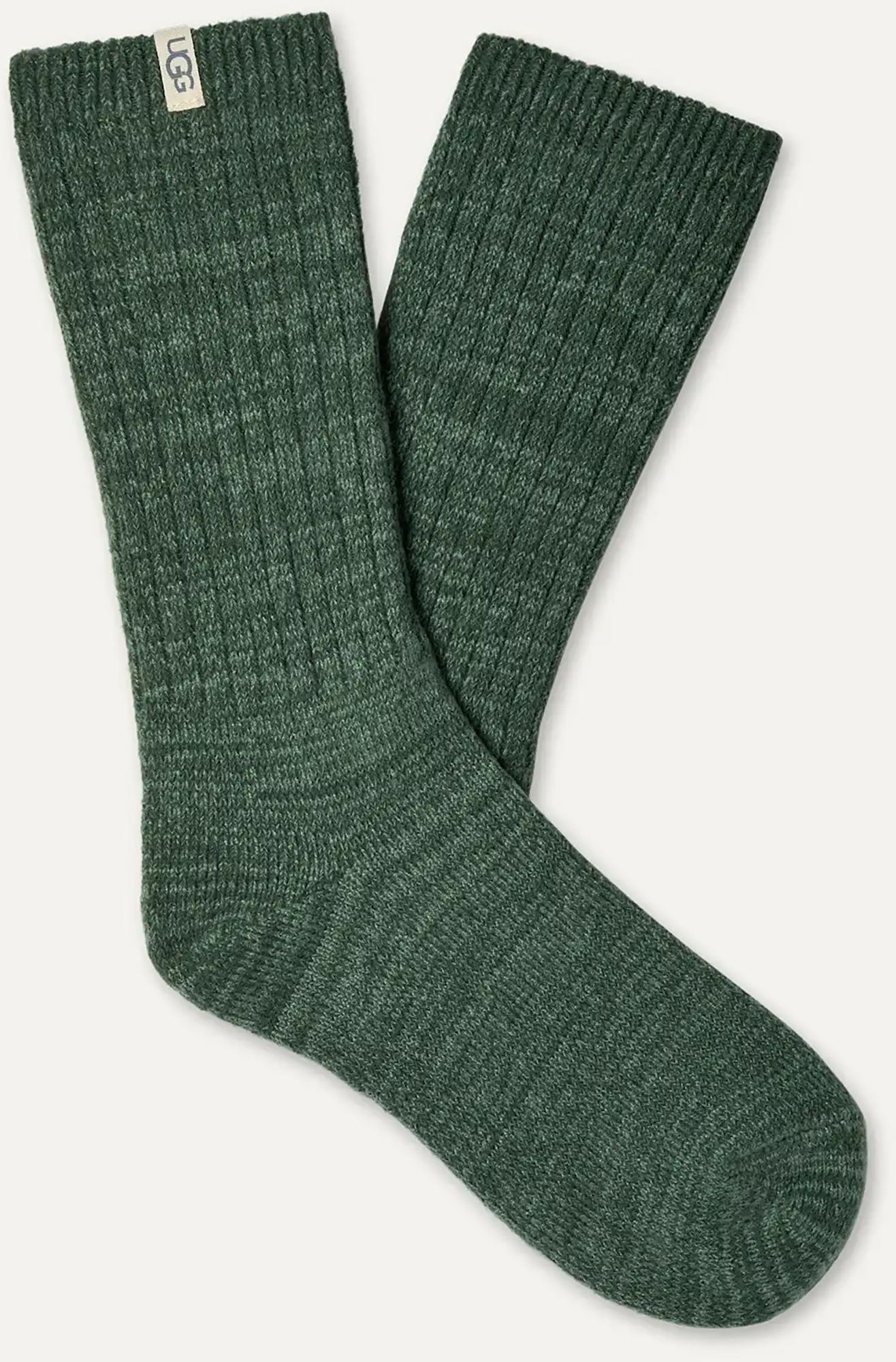 Ugg Women's Rib-Knit Slouchy Crew Socks - Green Stone