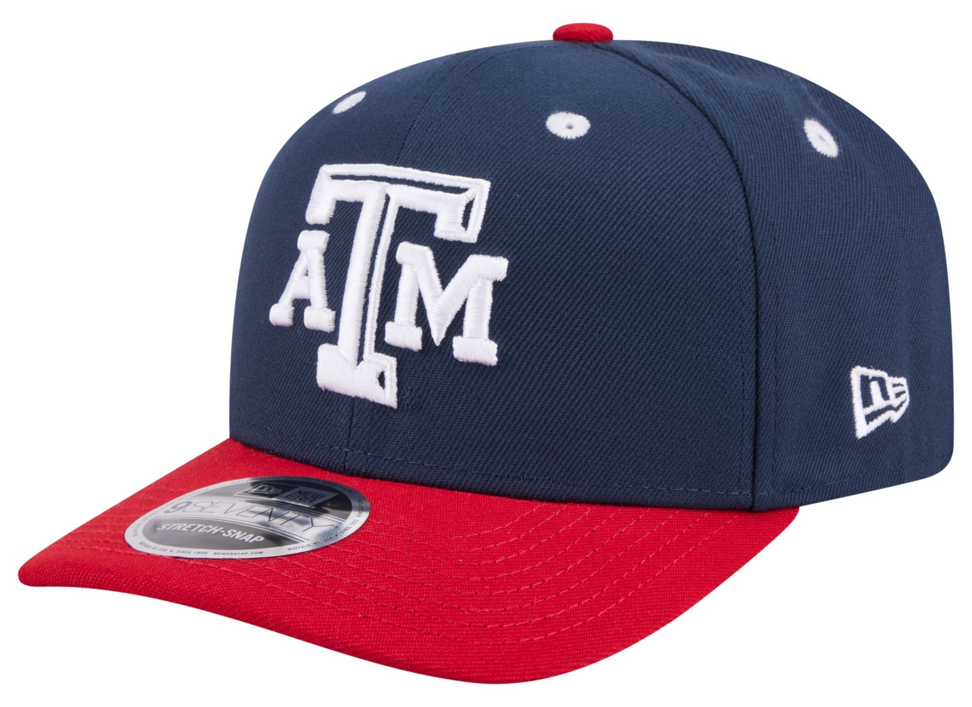 New Era x adidas Adult Texas A&M Aggies NAVY/RED 9Seventy Performance Adjustable Stretch-Snap Hat