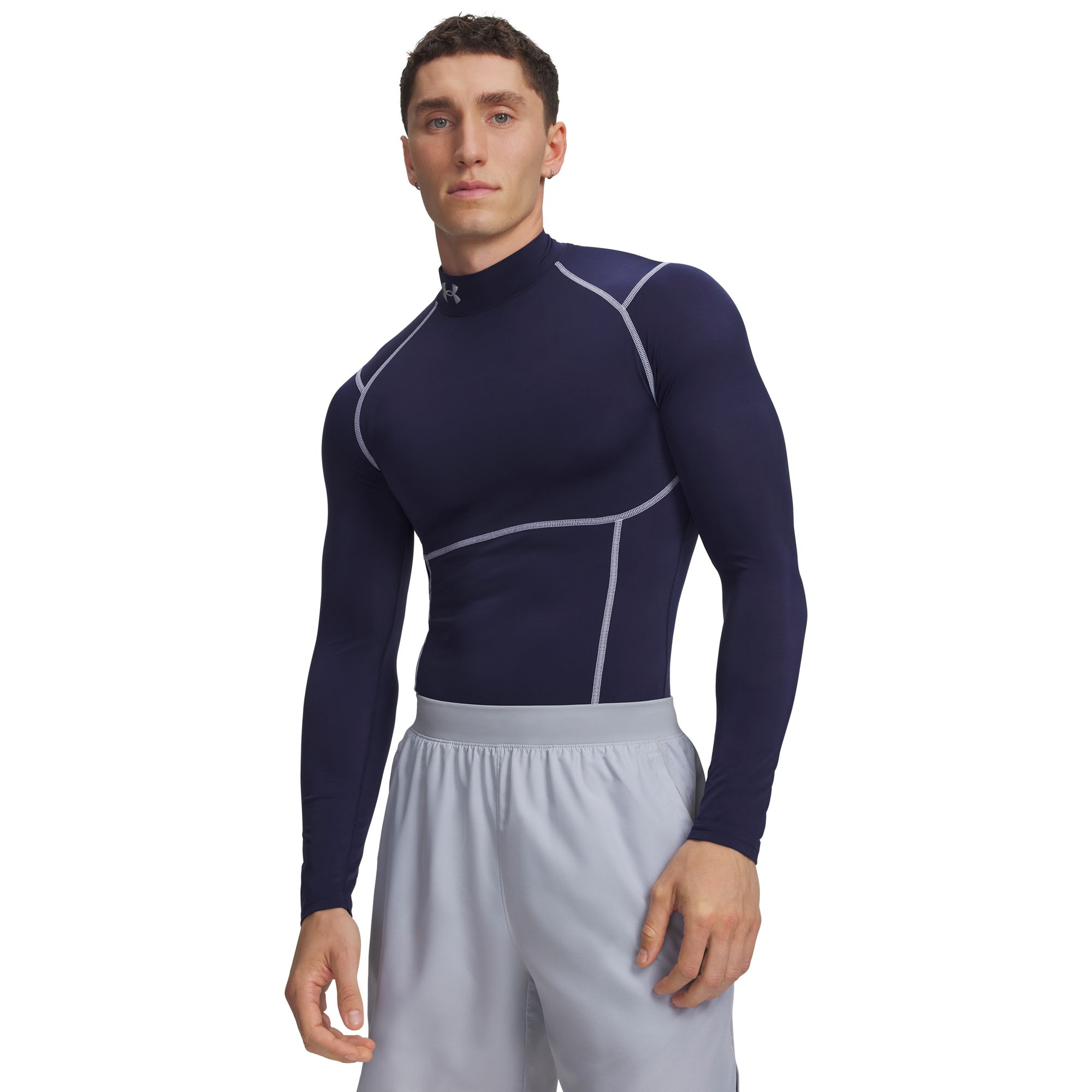 Under Armour Men's HeatGear Elite Mock Neck Long Sleeve Compression Shirt