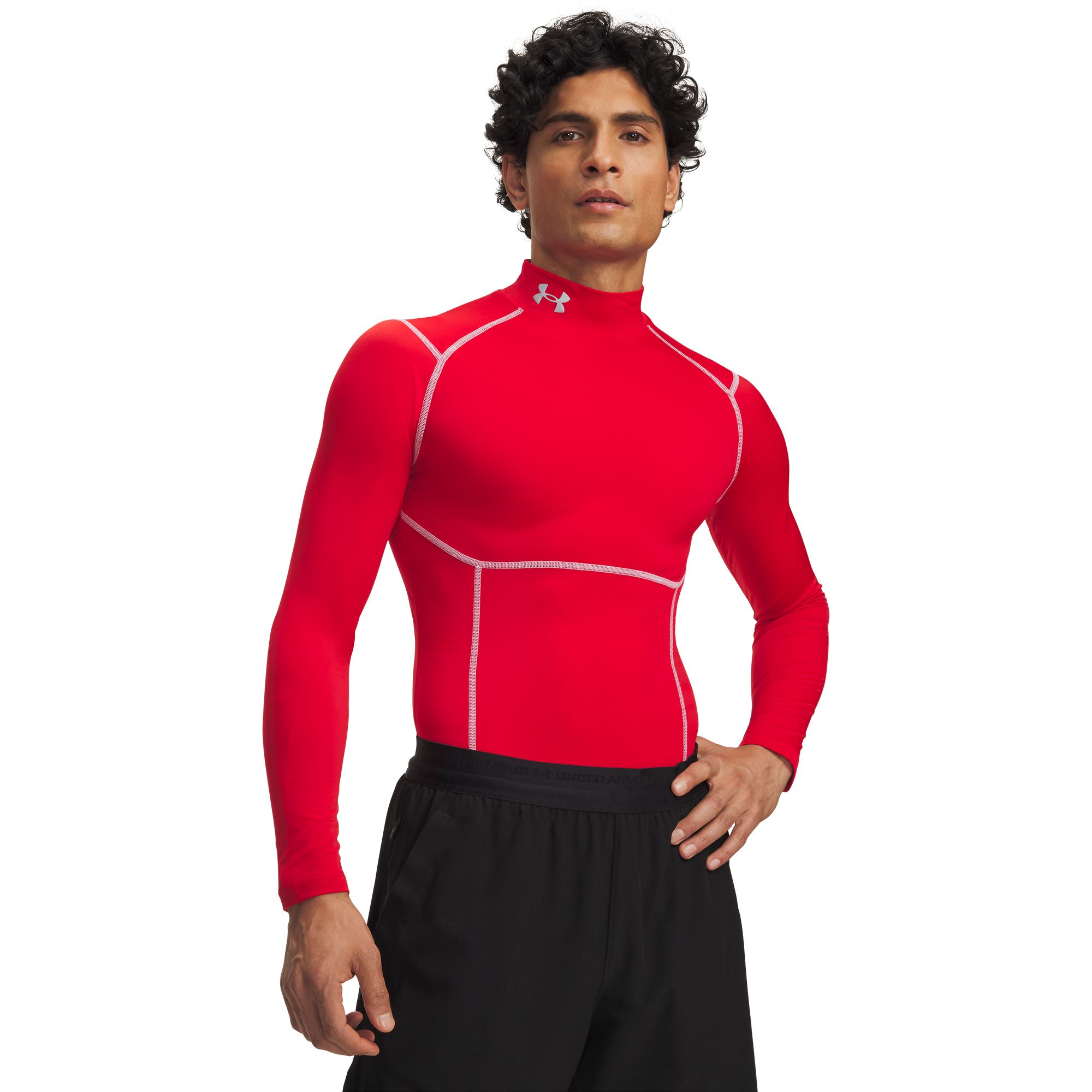 Under Armour Men's HeatGear Elite Mock Neck Long Sleeve Compression Shirt