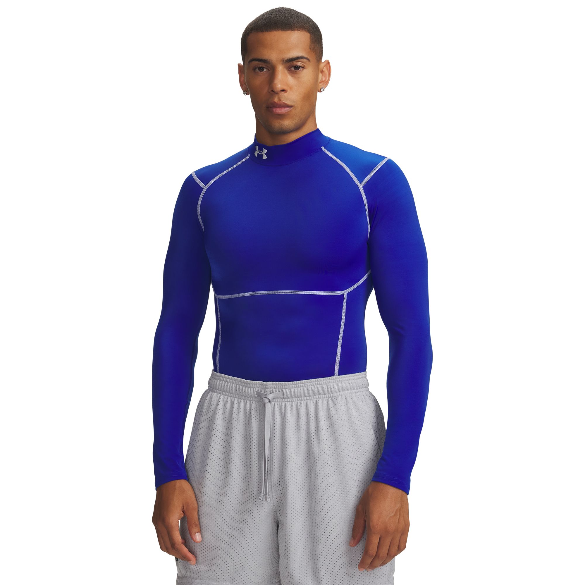 Under Armour Men's HeatGear Elite Mock Neck Long Sleeve Compression Shirt
