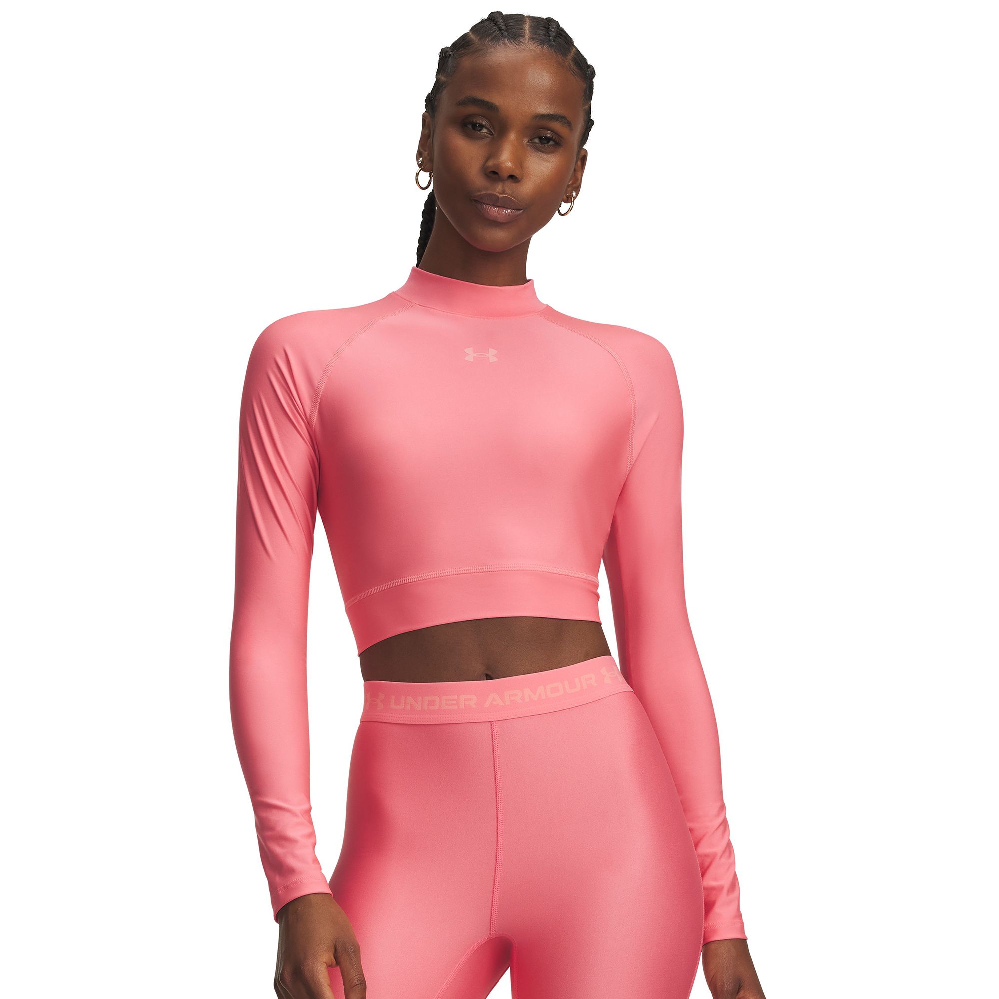 Under Armour Women's HeatGear Crop Mock Long Sleeve
